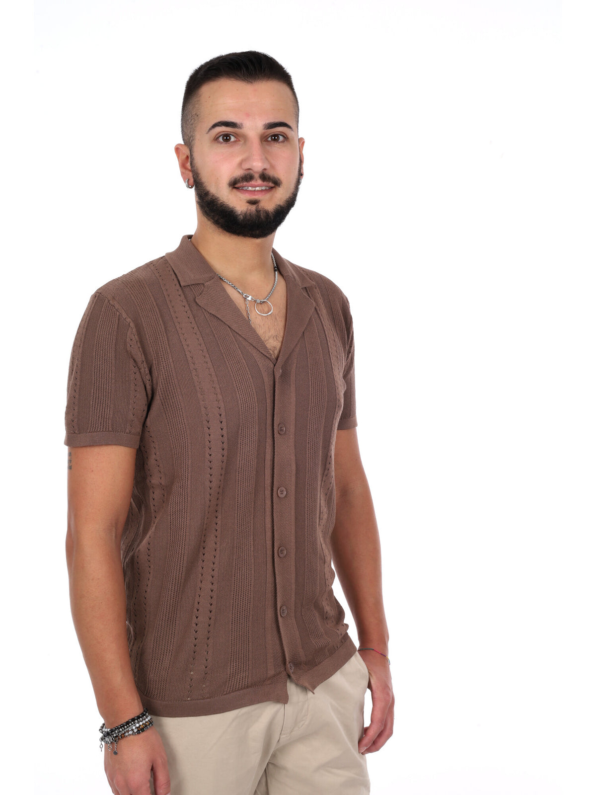 Gianni lupo polo ape da uomo tabacco