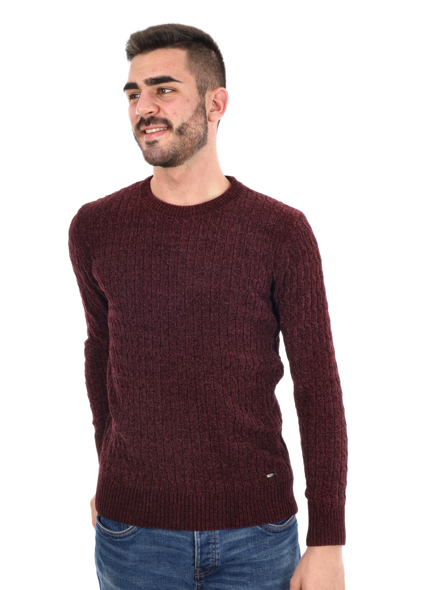MAGLIONE GIROCOLLO GIANNI LUPO DA UOMO BORDEAUX