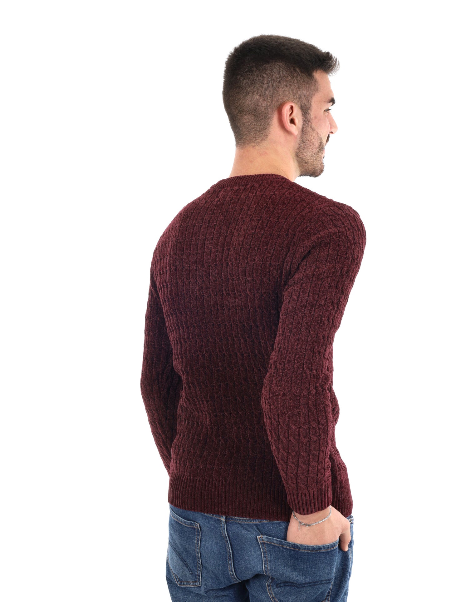 MAGLIONE GIROCOLLO GIANNI LUPO DA UOMO BORDEAUX