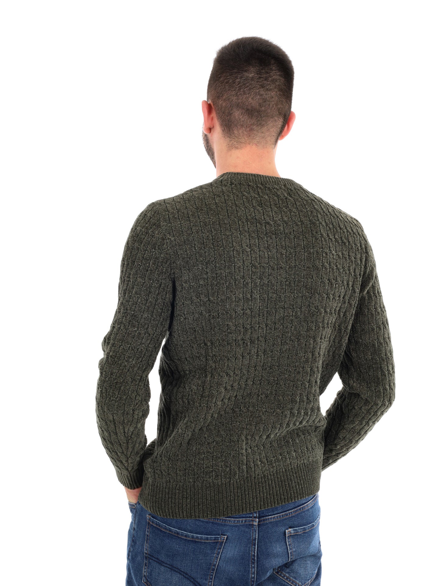 MAGLIONE GIROCOLLO GIANNI LUPO DA UOMO VERDE MILITARE