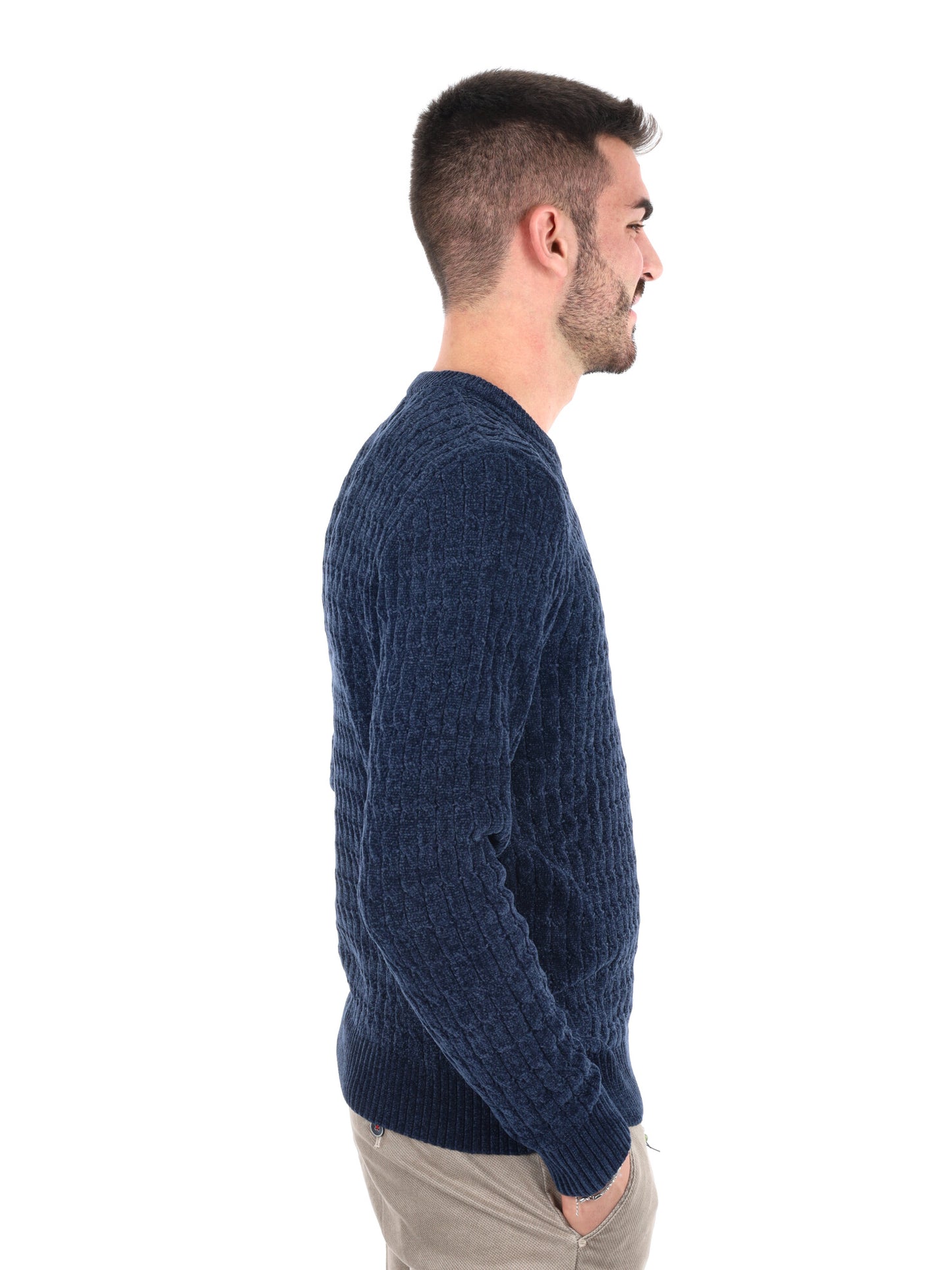 MAGLIONE GIROCOLLO GIANNI LUPO DA UOMO NAVY