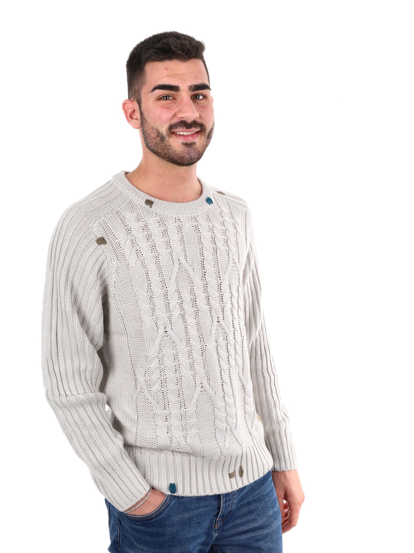 MAGLIOENE GIROCOLLO GIANNI LUPO DA UOMO GHIACCO