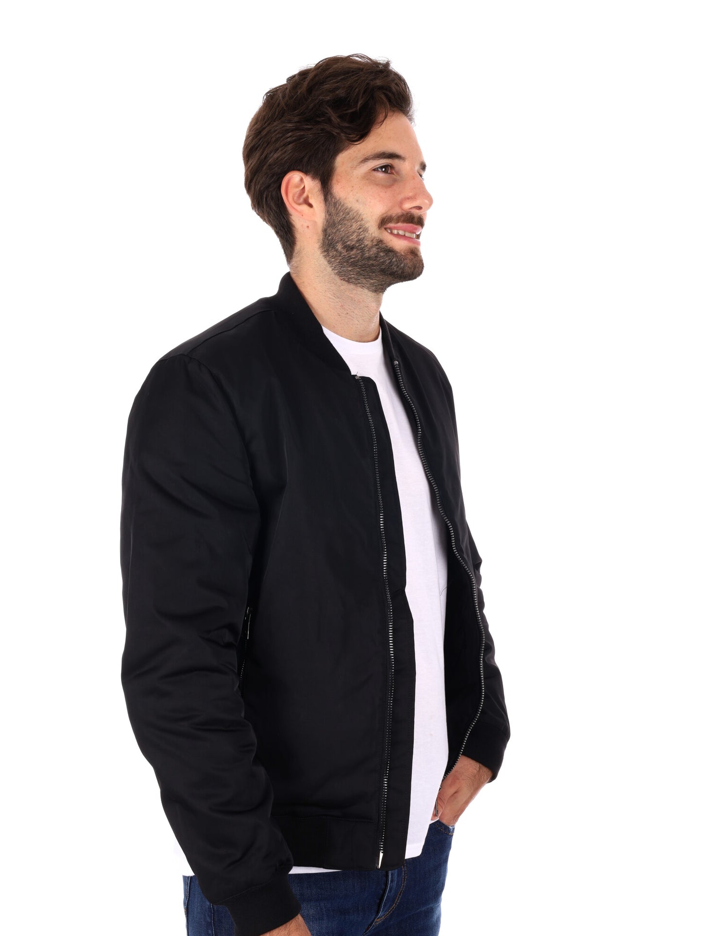 GIUBBINO BOMBER GIANNI LUPO DA UOMO NERO