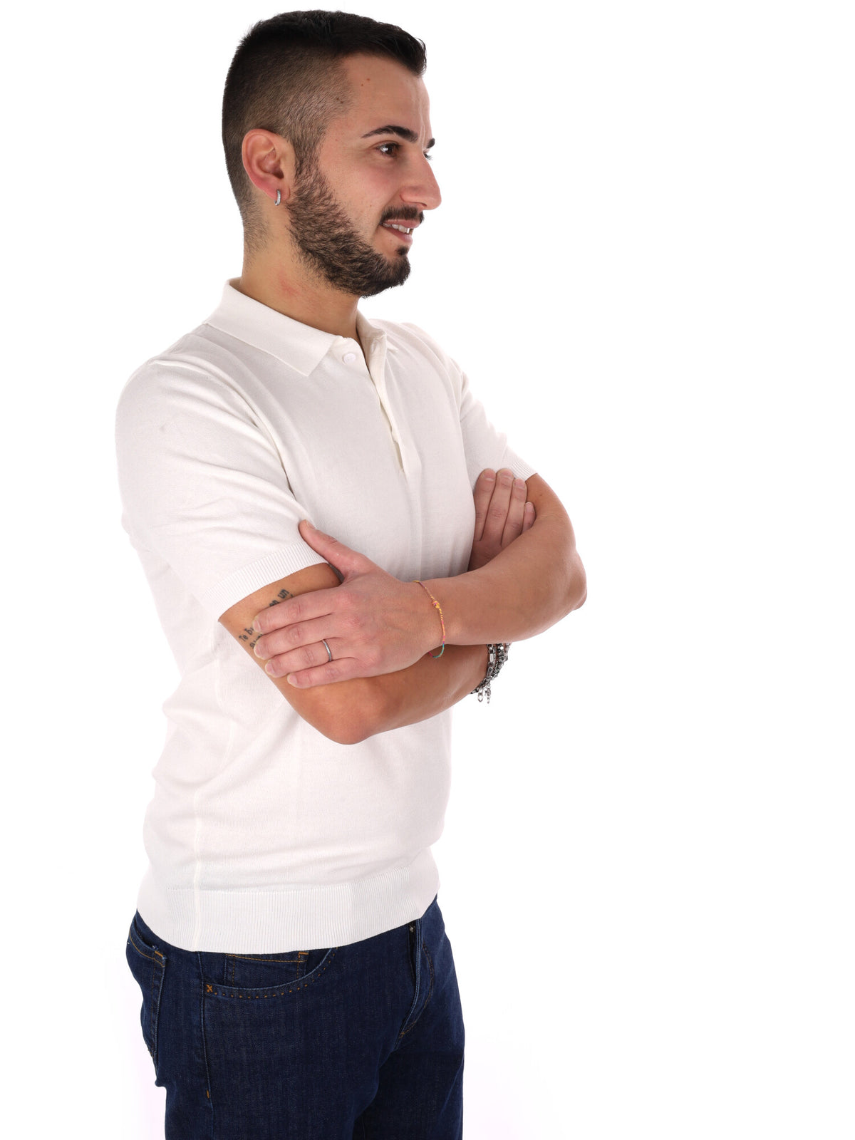Gianni lupo polo da uomo bianco
