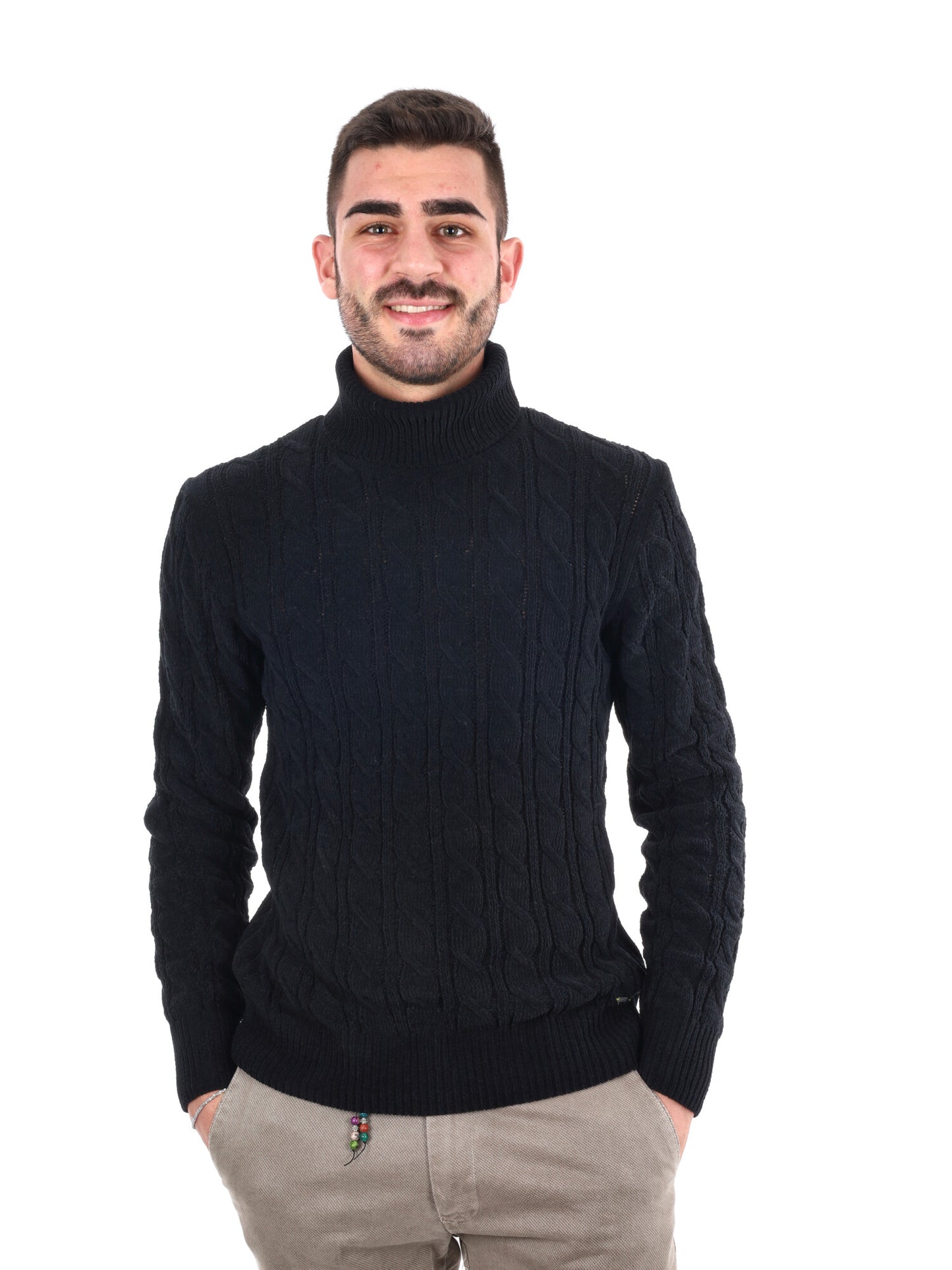 MAGLIONE CON COLLO DOLCEVITA GIANNI LUPO DA UOMO NERO