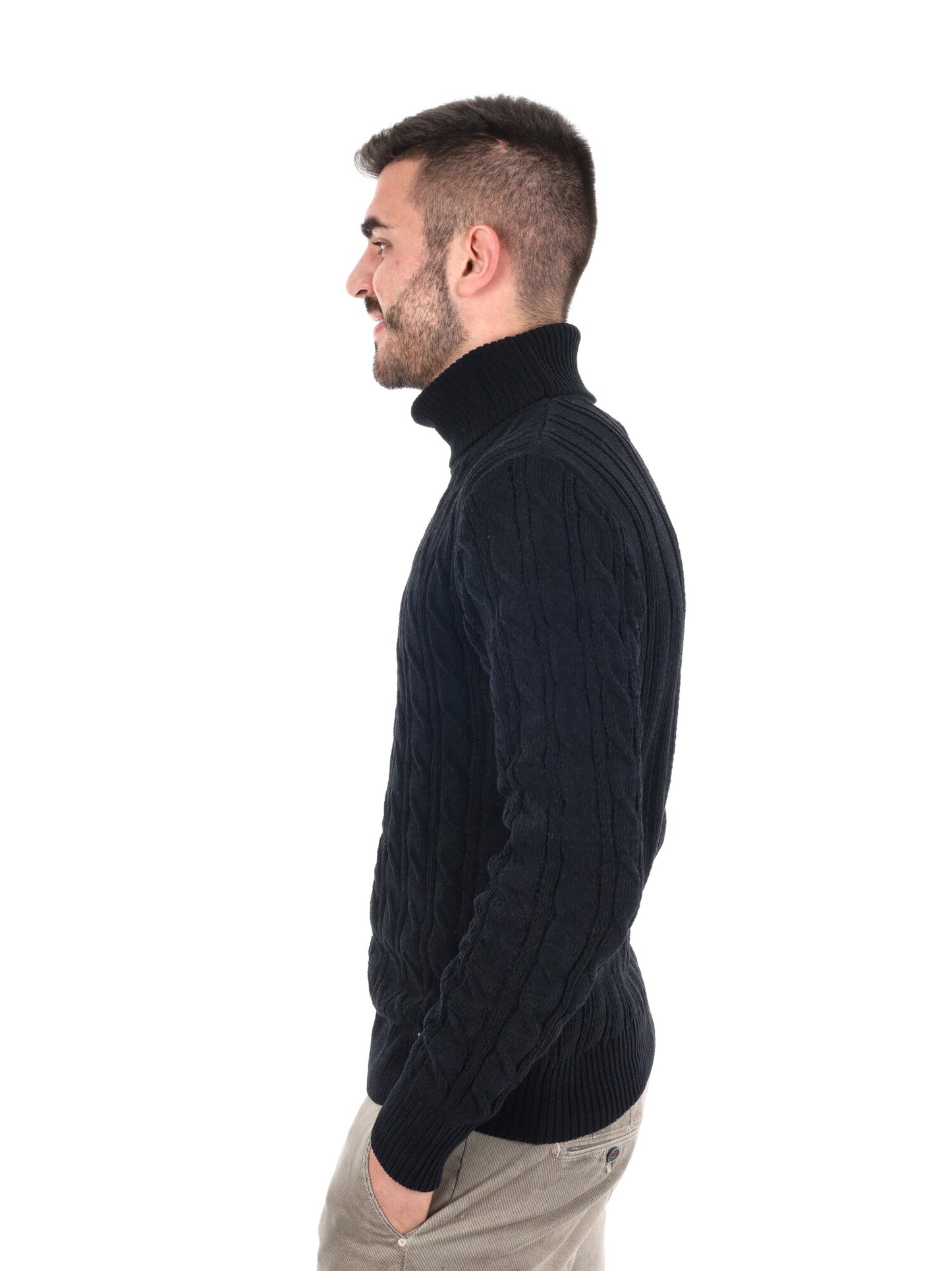MAGLIONE CON COLLO DOLCEVITA GIANNI LUPO DA UOMO NERO