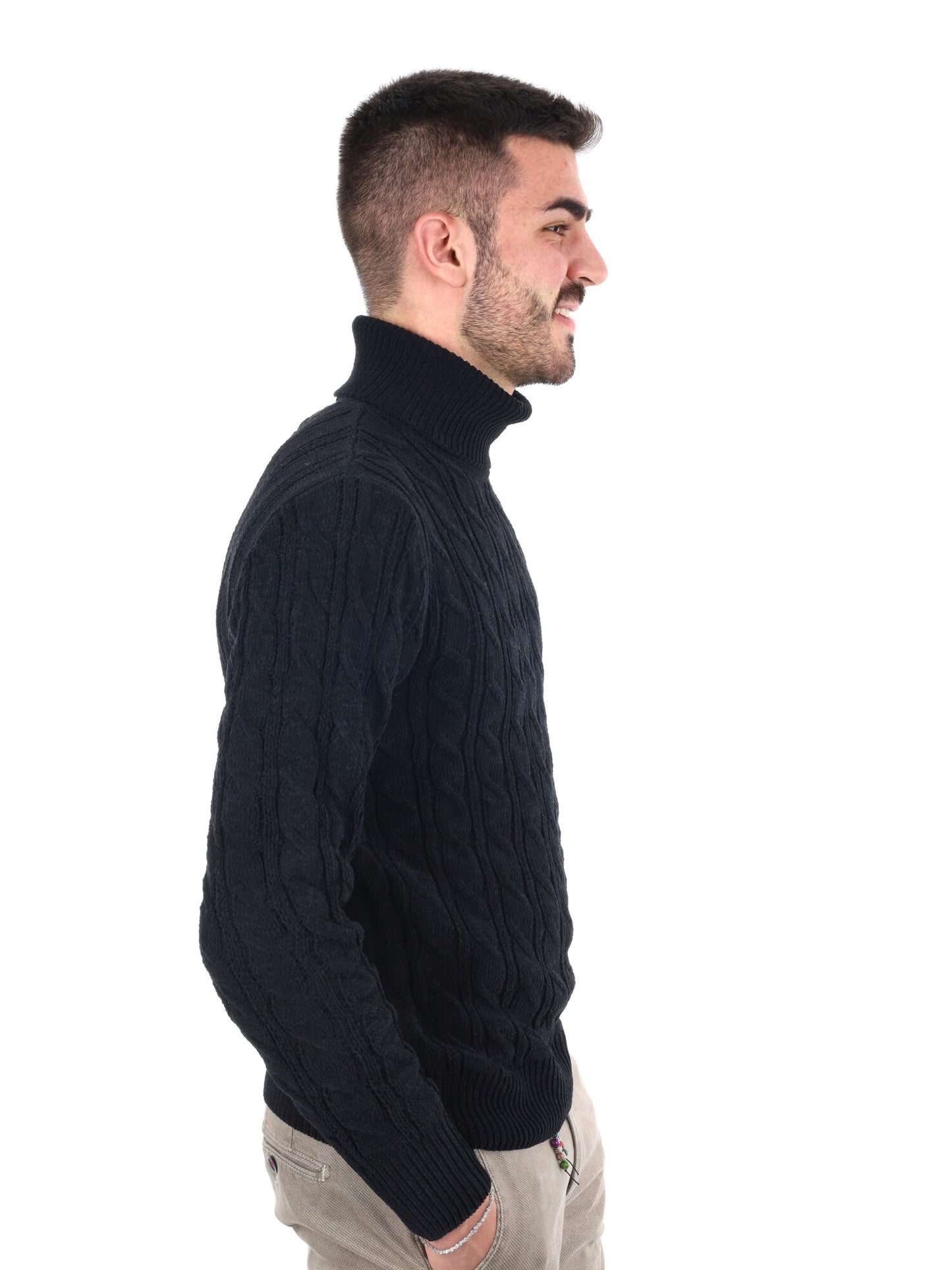 MAGLIONE CON COLLO DOLCEVITA GIANNI LUPO DA UOMO NERO