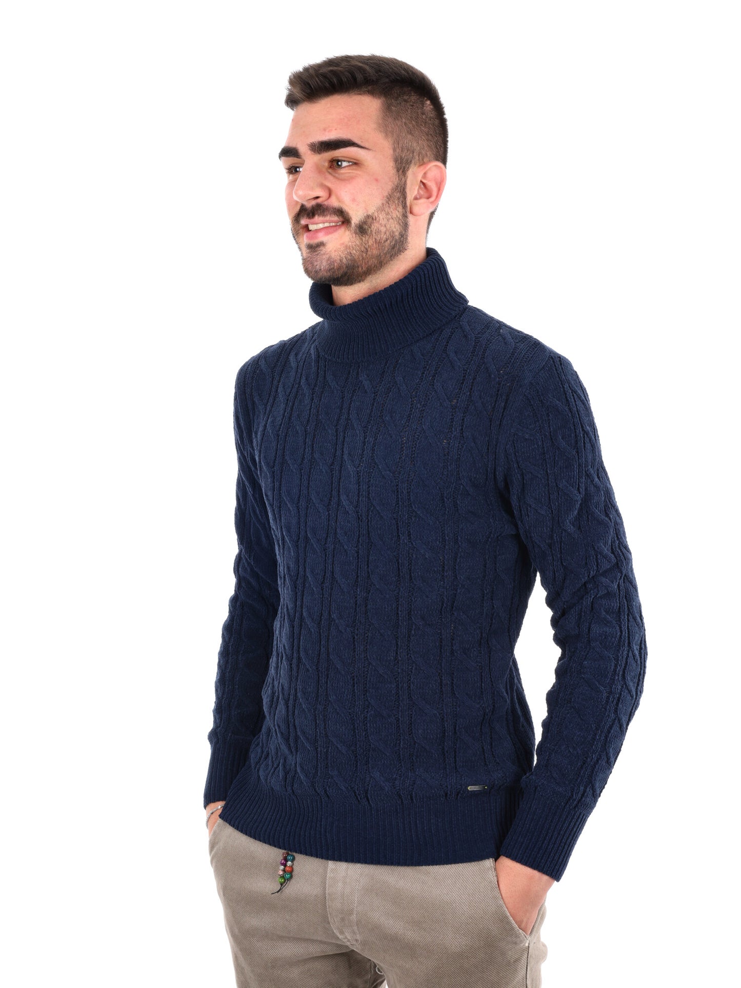 MAGLIONE CON COLLO DOLCEVITA GIANNI LUPO DA UOMO NAVY