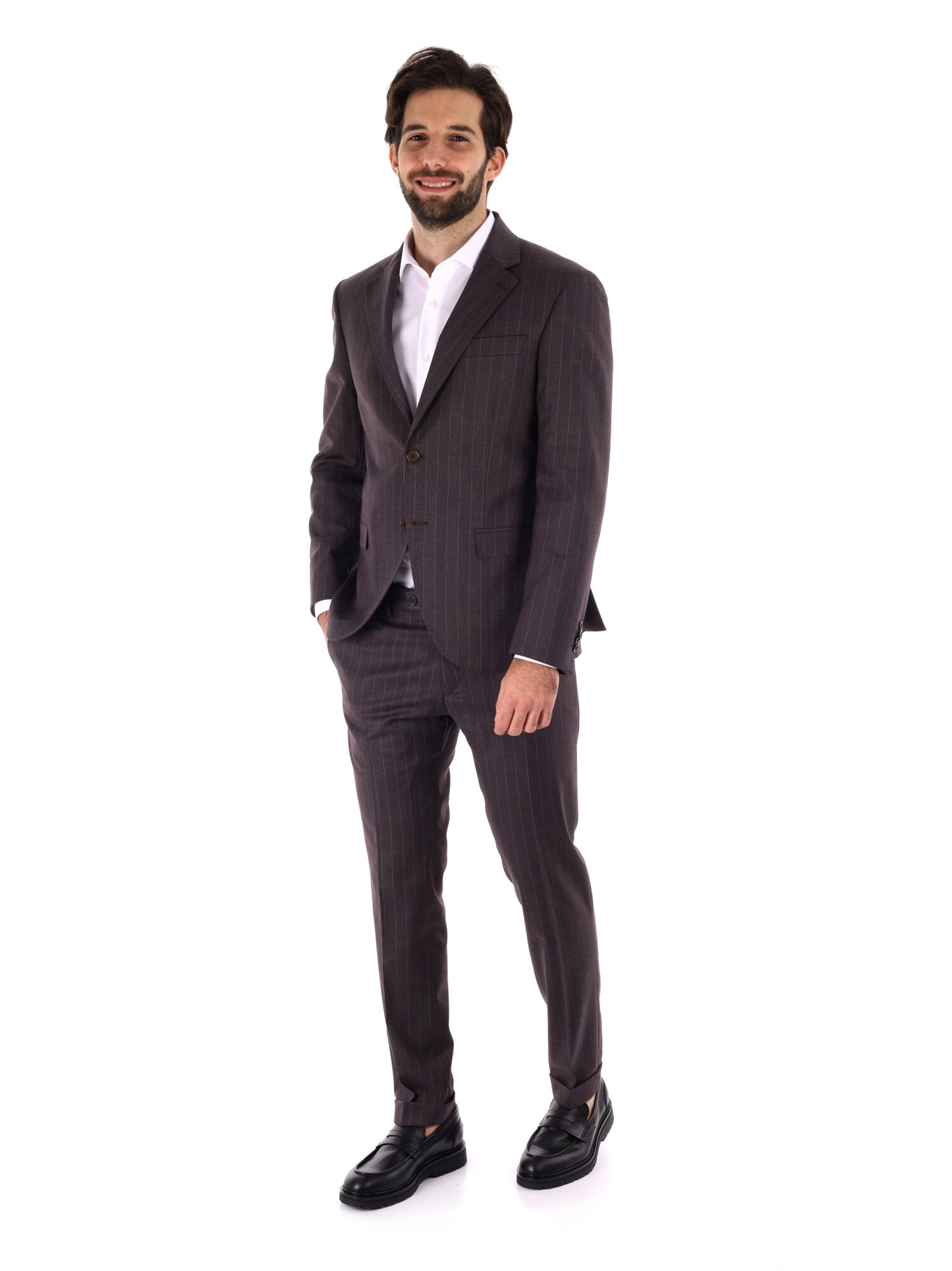 ABITO A RIGHE FB DA UOMO TESTA DI MORO
