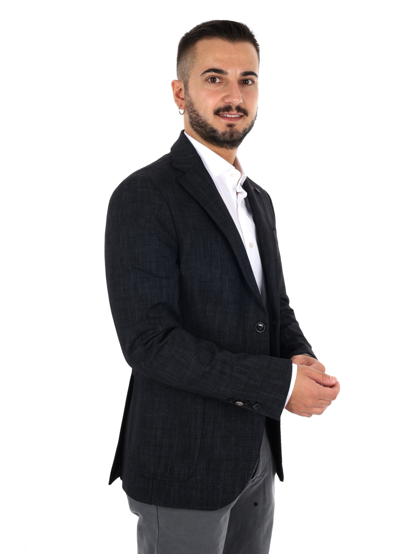 Fb GTS239 0999, giacca da uomo nera