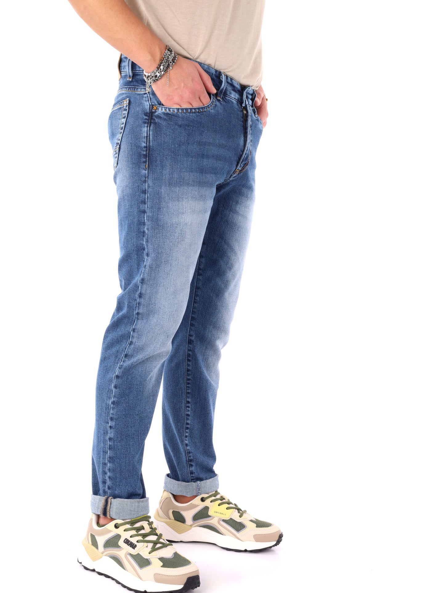 Jeans Guinea FB da uomo in denim dal look casual e moderno