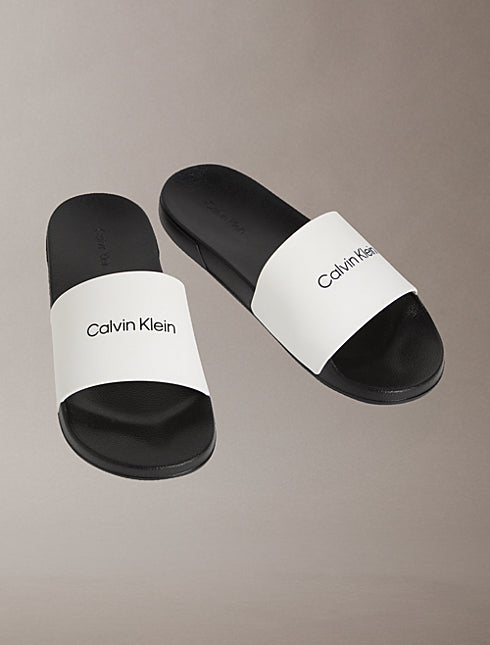 Ciabatte Calvin Klein Essentials uomo nere in materiale sintetico