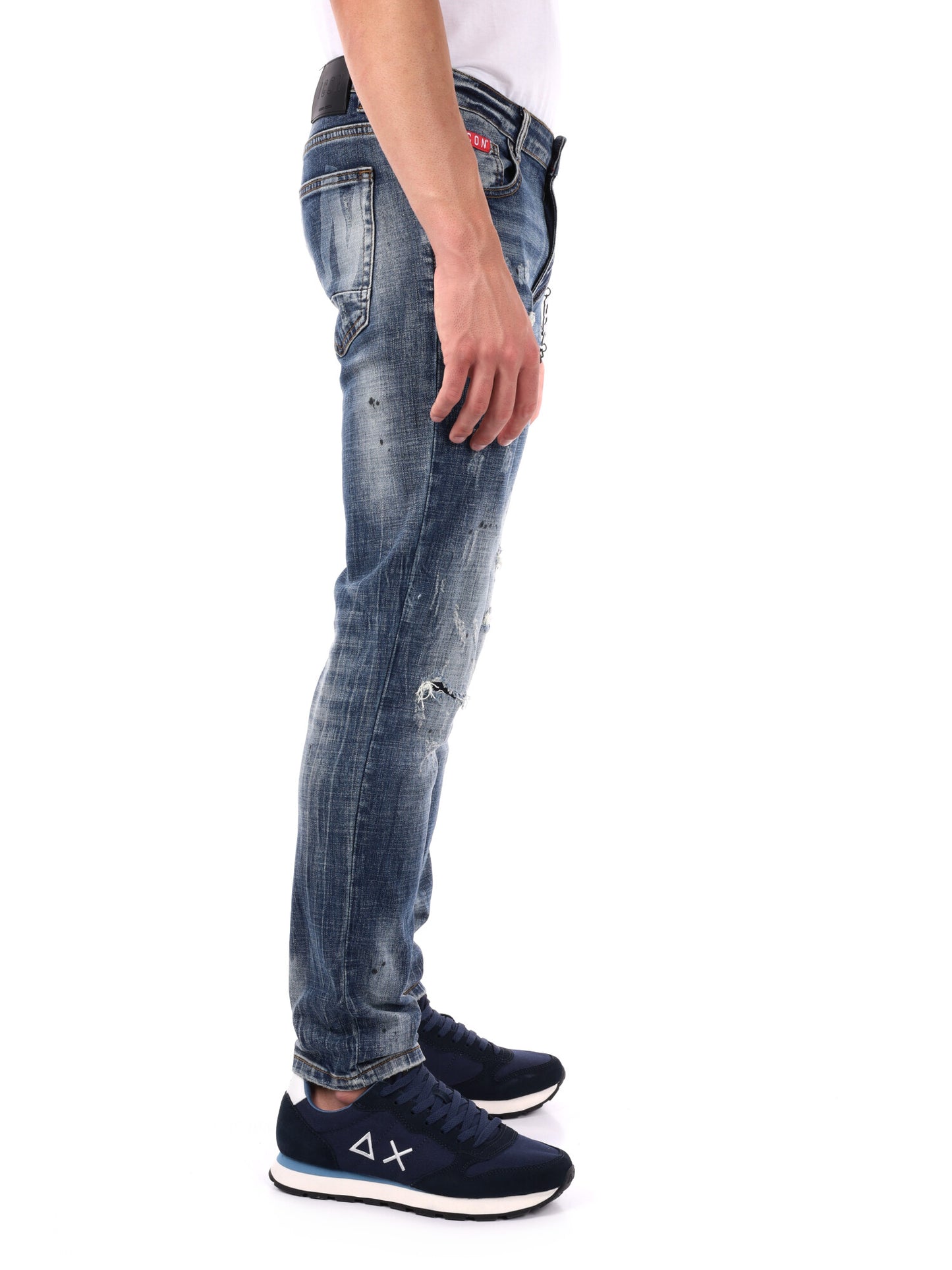 JEANS SLIM CON LOGO SUIL RETRO ICON DA UOMO BLU DENIM