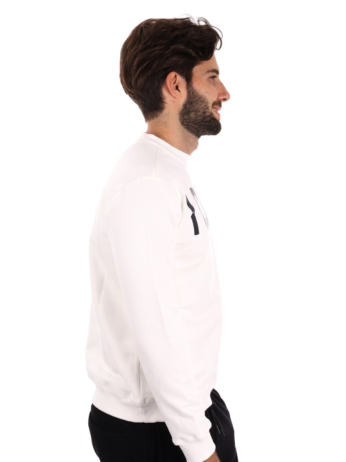 FELPA GIROCOLLO ICON DA UOMO BIANCO