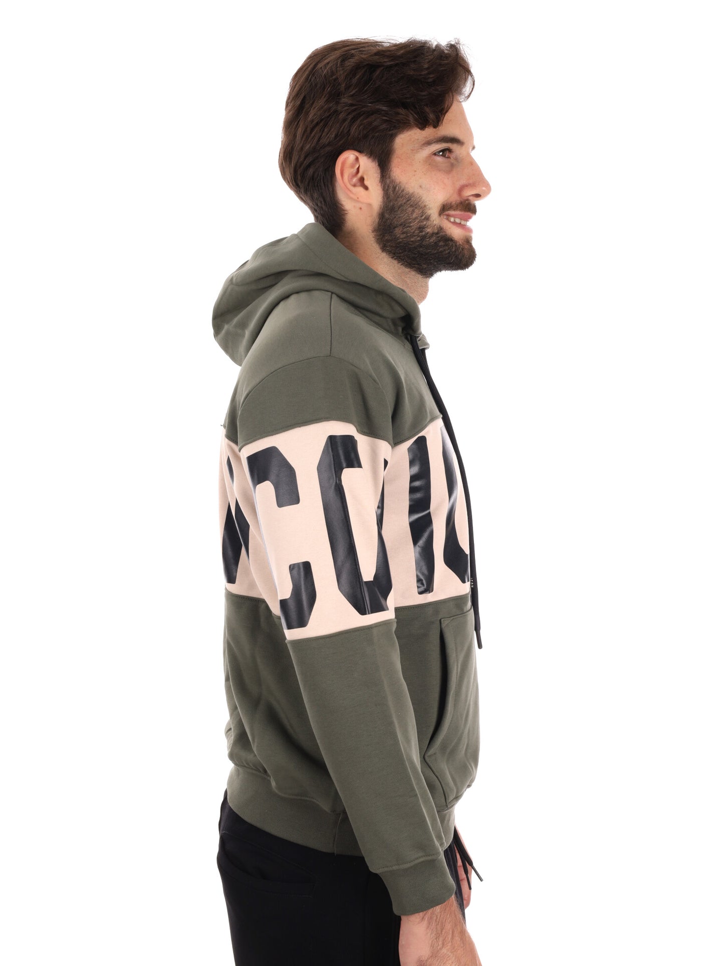 FELPA CAPPUCCIO ICON DA UOMO VERDE