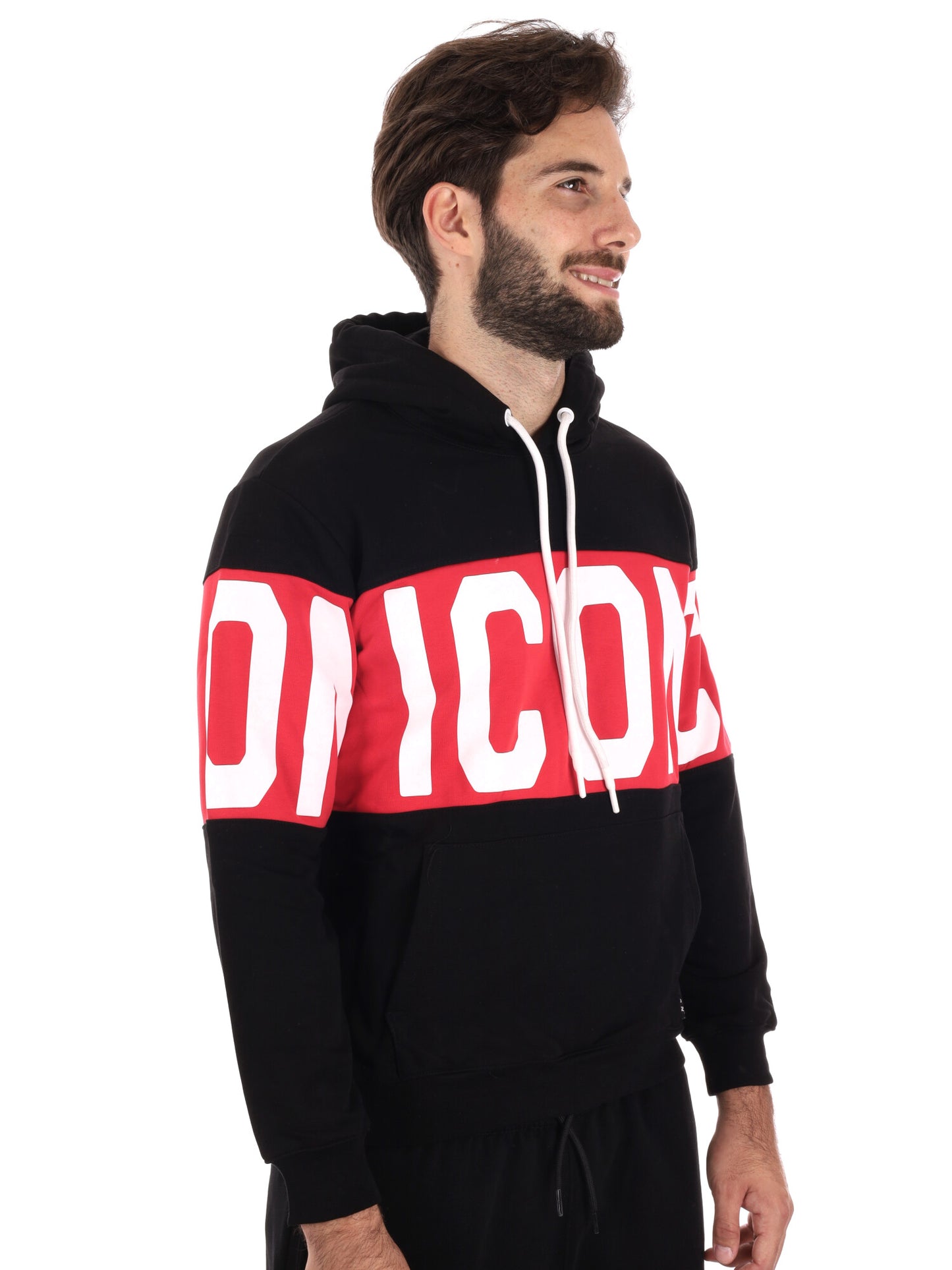 FELPA CAPPUCCIO ICON DA UOMO NERO