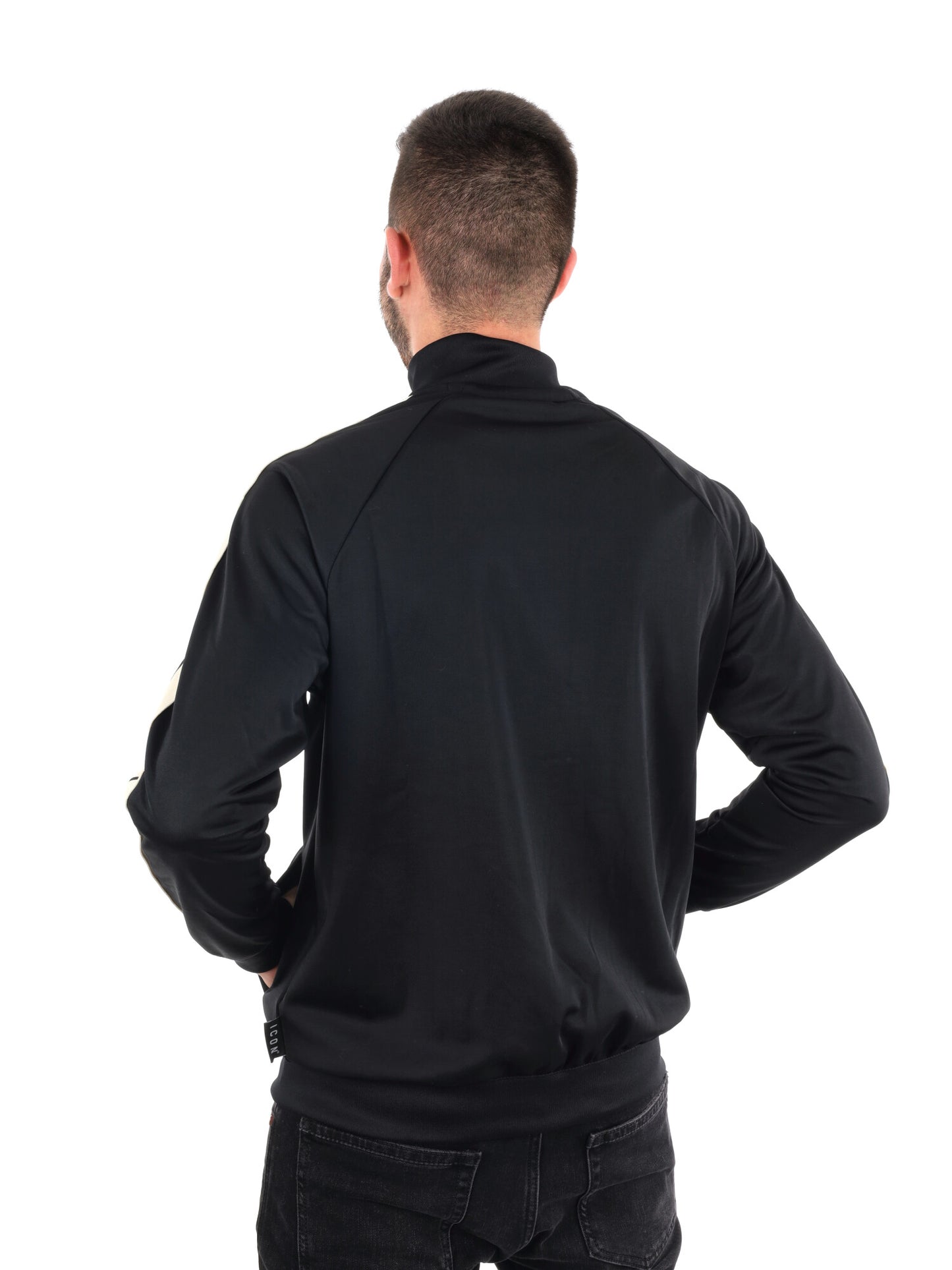 FELPA FULL ZIP ICON DA UOMO NERO