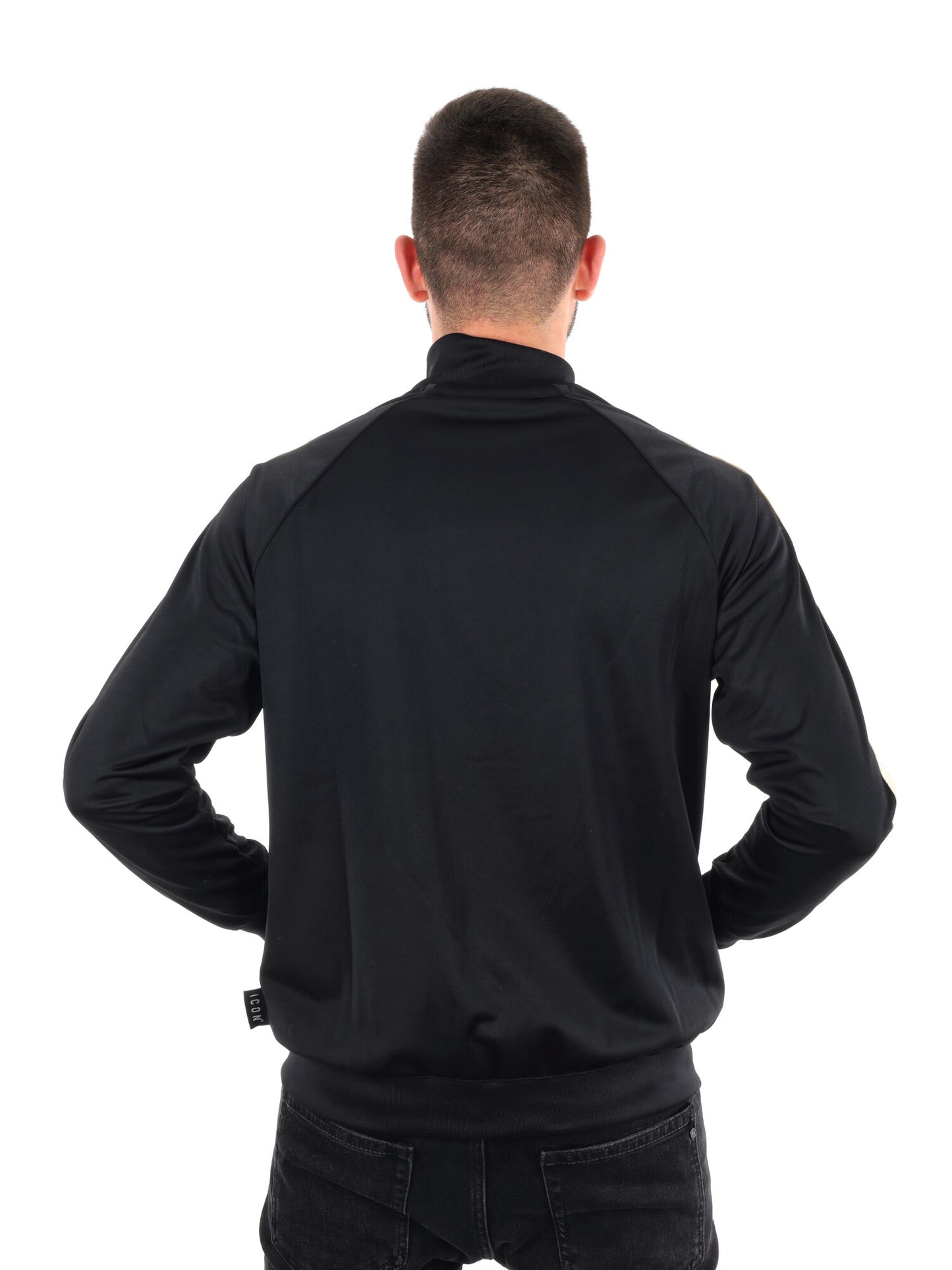 FELPA FULL ZIP ICON DA UOMO NERO