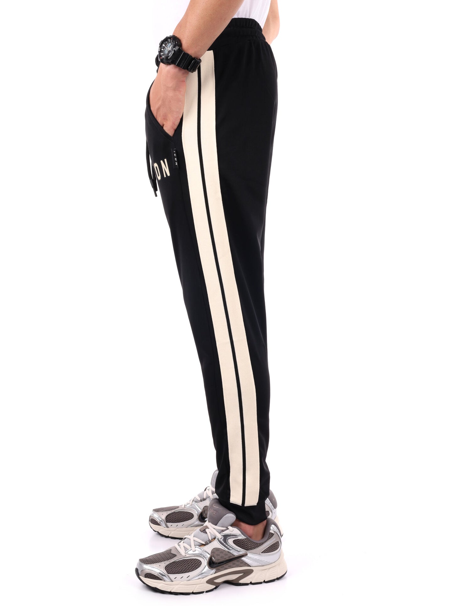 PANTALONE IN ACETATO ICON DA UOMO NERO