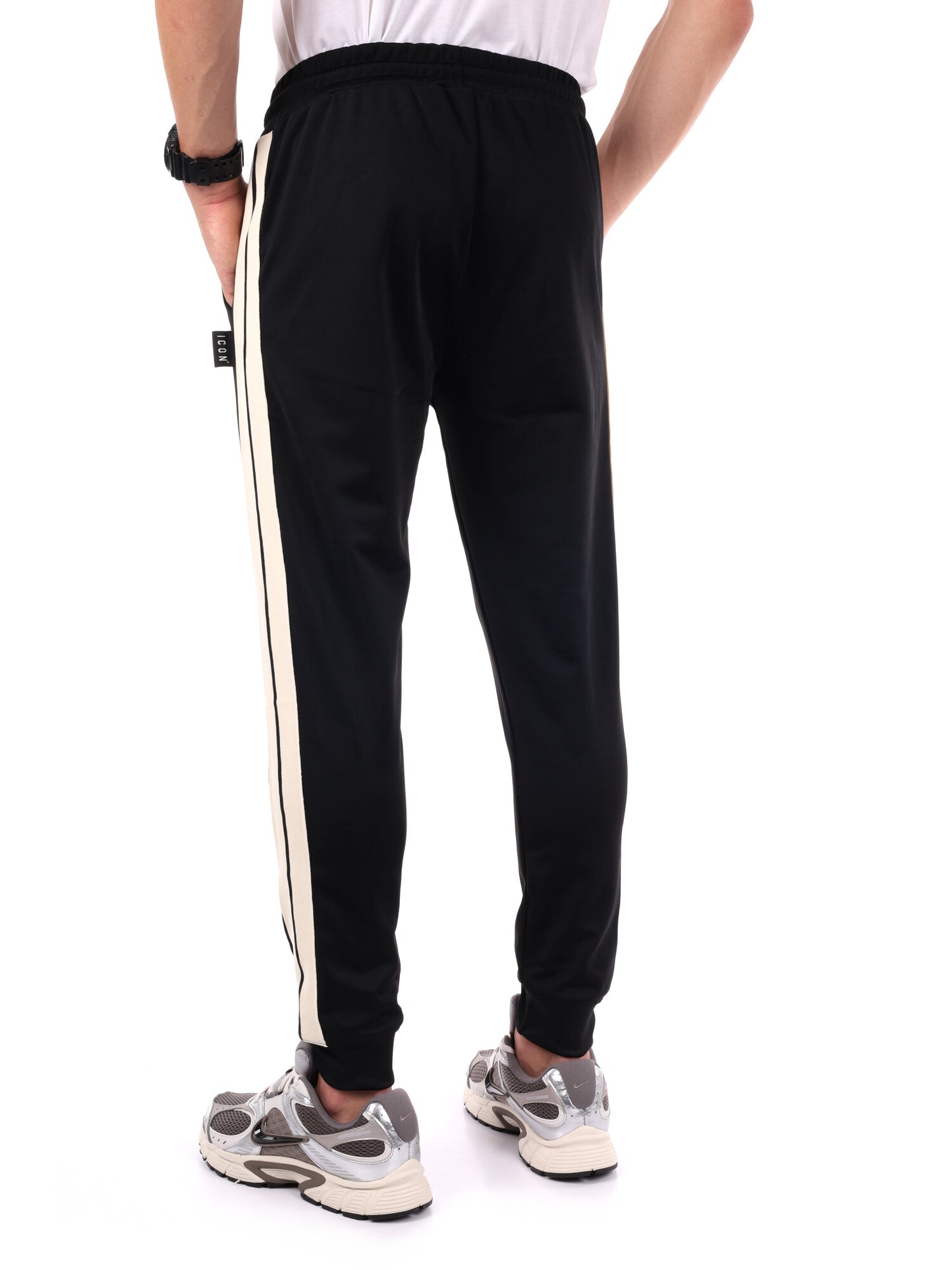 PANTALONE IN ACETATO ICON DA UOMO NERO