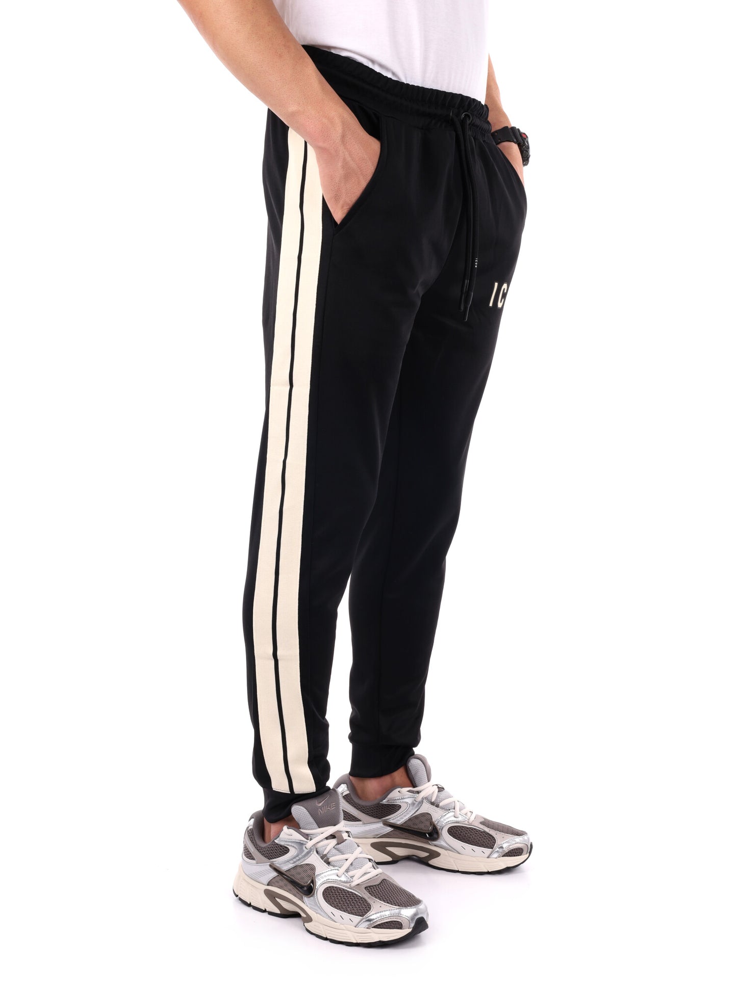 PANTALONE IN ACETATO ICON DA UOMO NERO