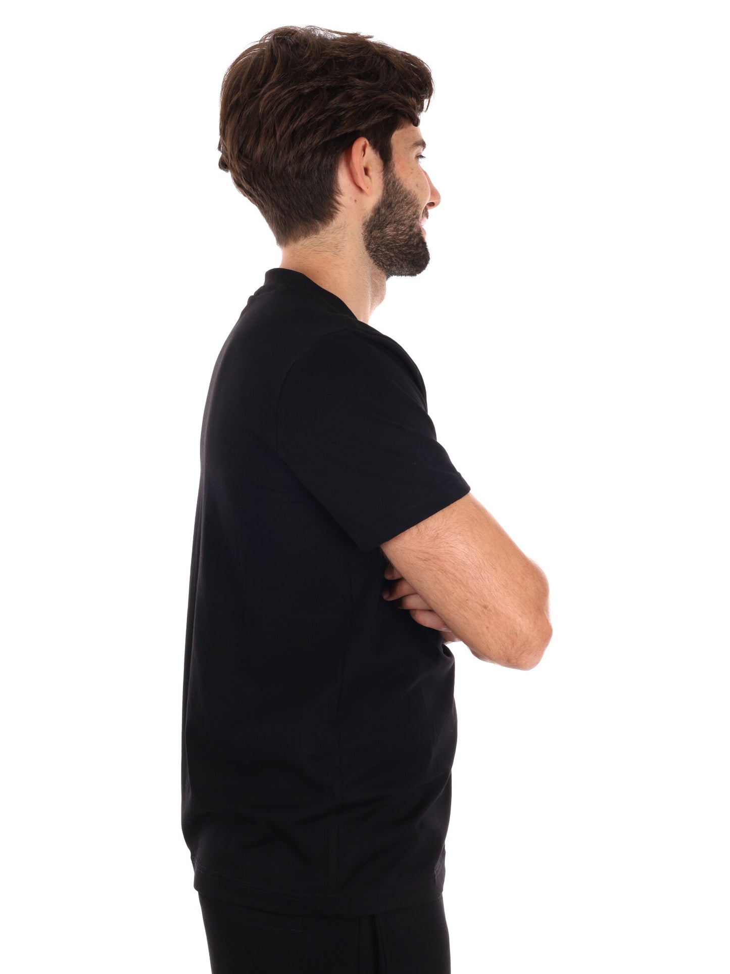 T-SHIRT CON MAXI LOGO ICON DA UOMO NERO
