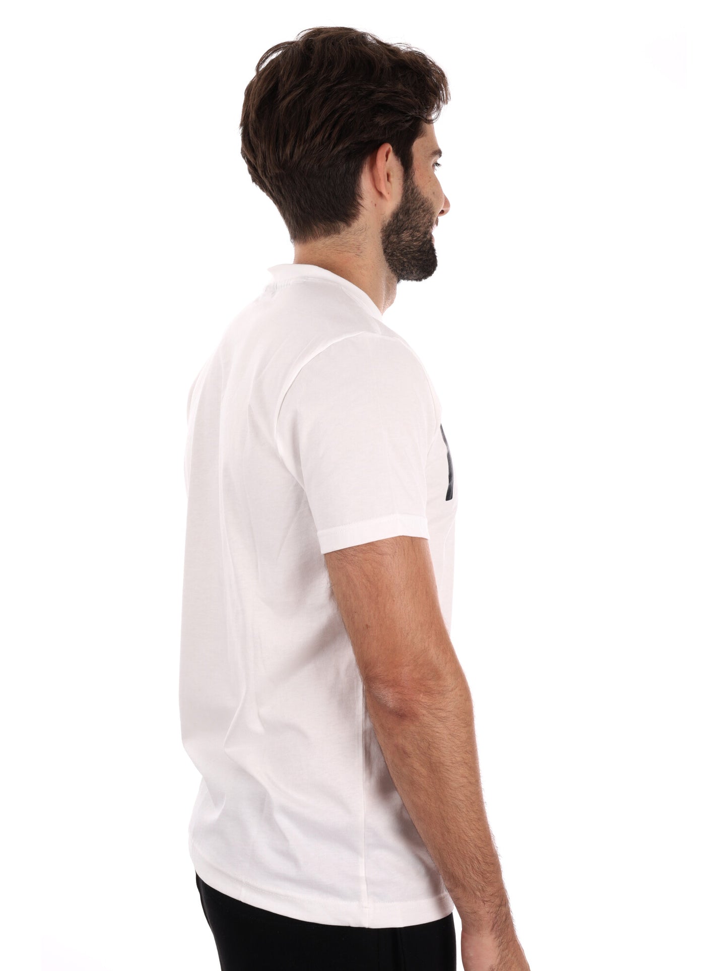 T-SHIRT CON MAXI LOGO ICON DA UOMO BIANCO