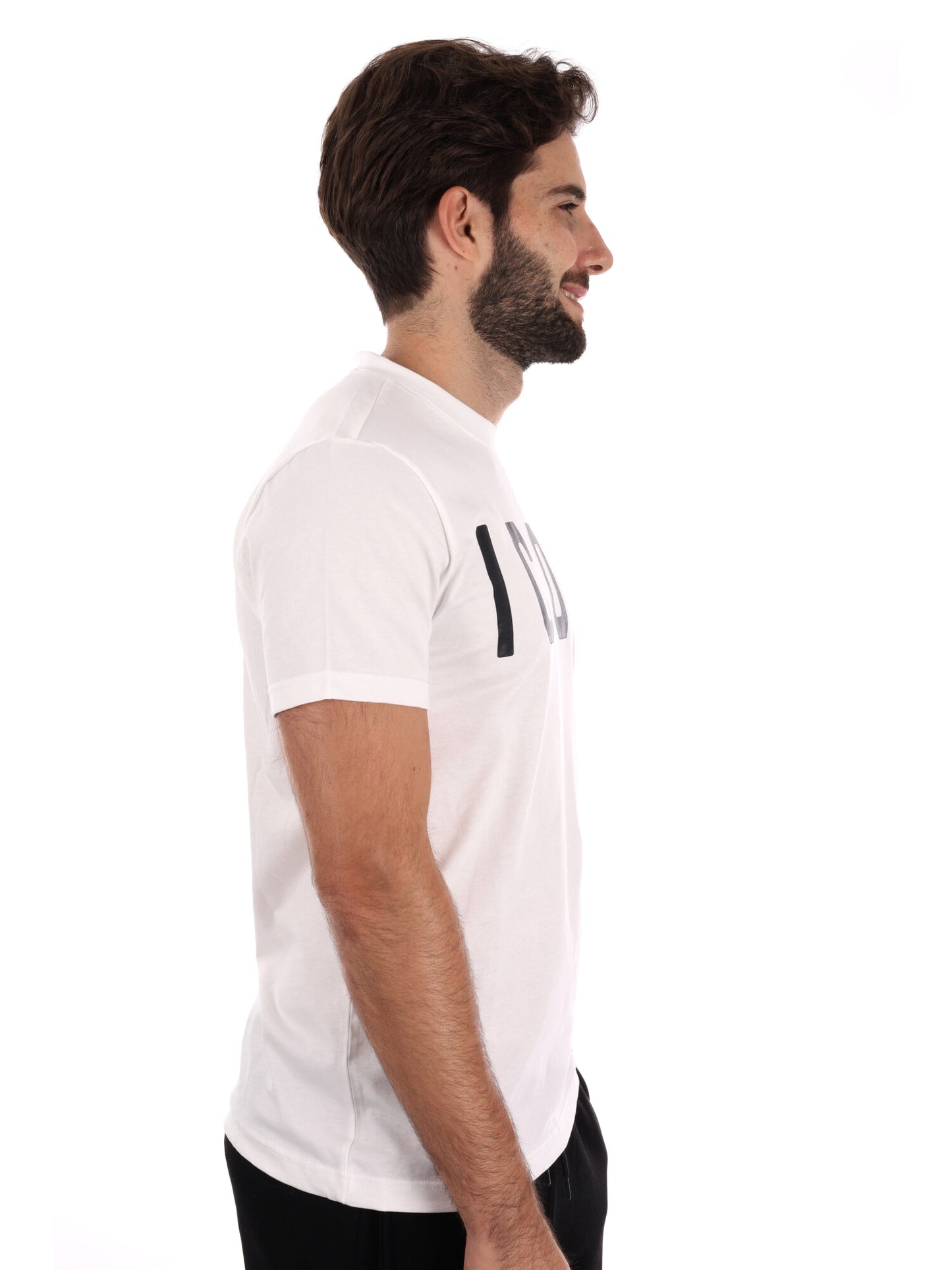 T-SHIRT CON MAXI LOGO ICON DA UOMO BIANCO