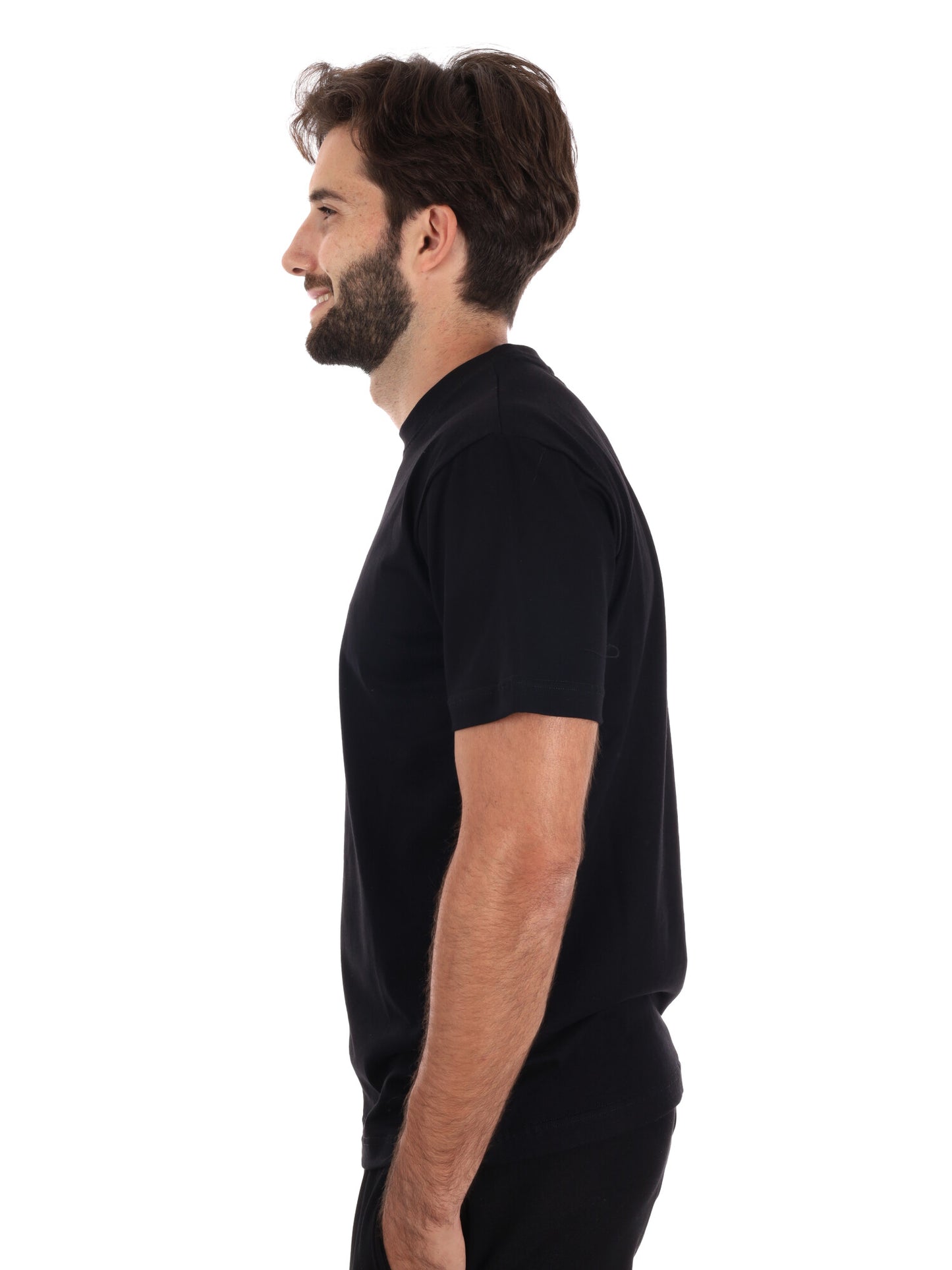 T-SHIRT ICON DA UOMO NERO BIANCO