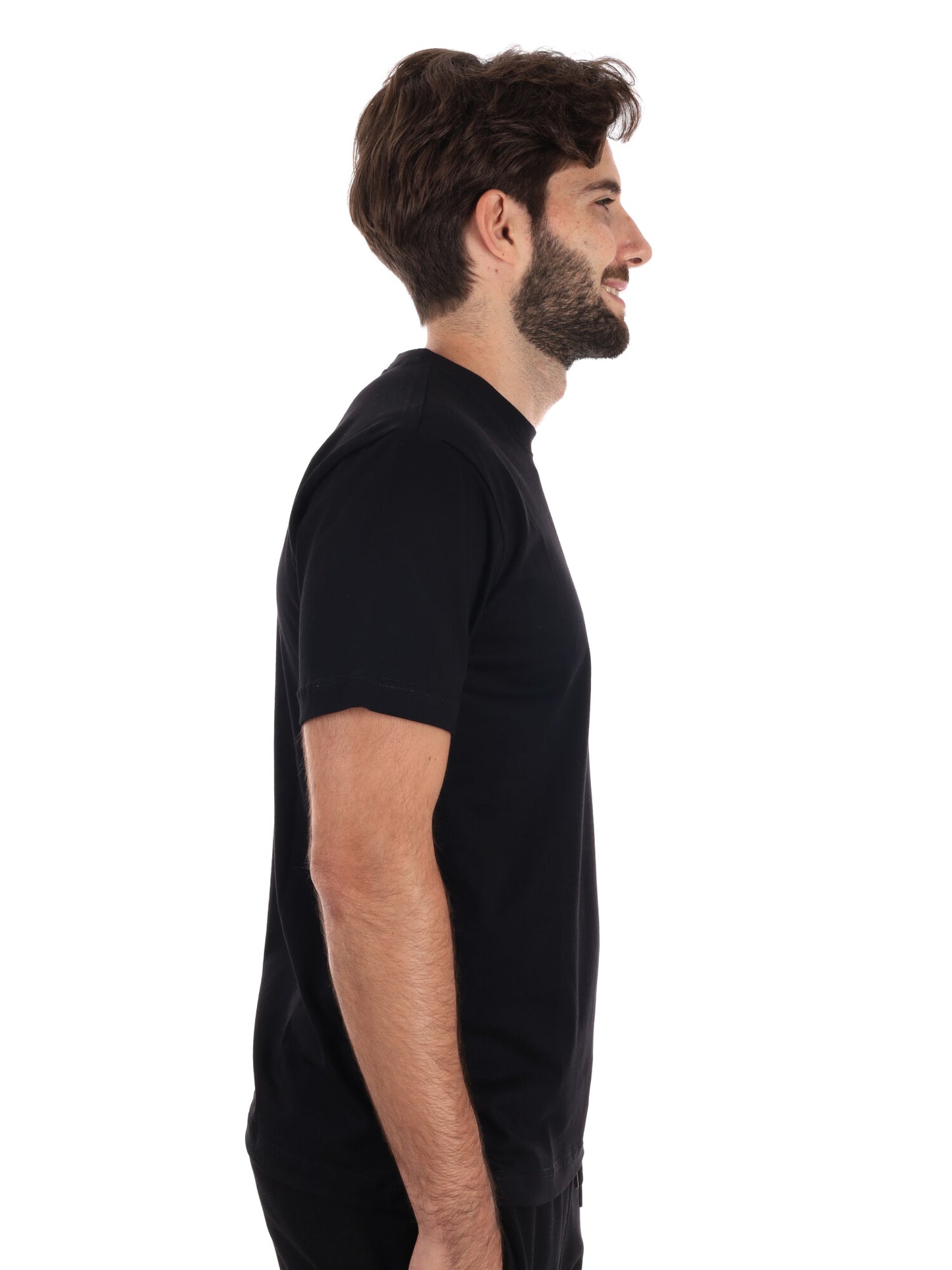 T-SHIRT ICON DA UOMO NERO BIANCO