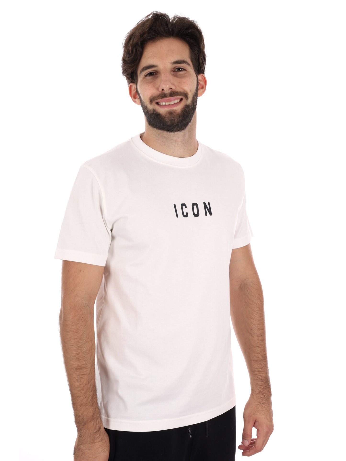 T-SHIRT ICON DA UOMO BIANCO NERO