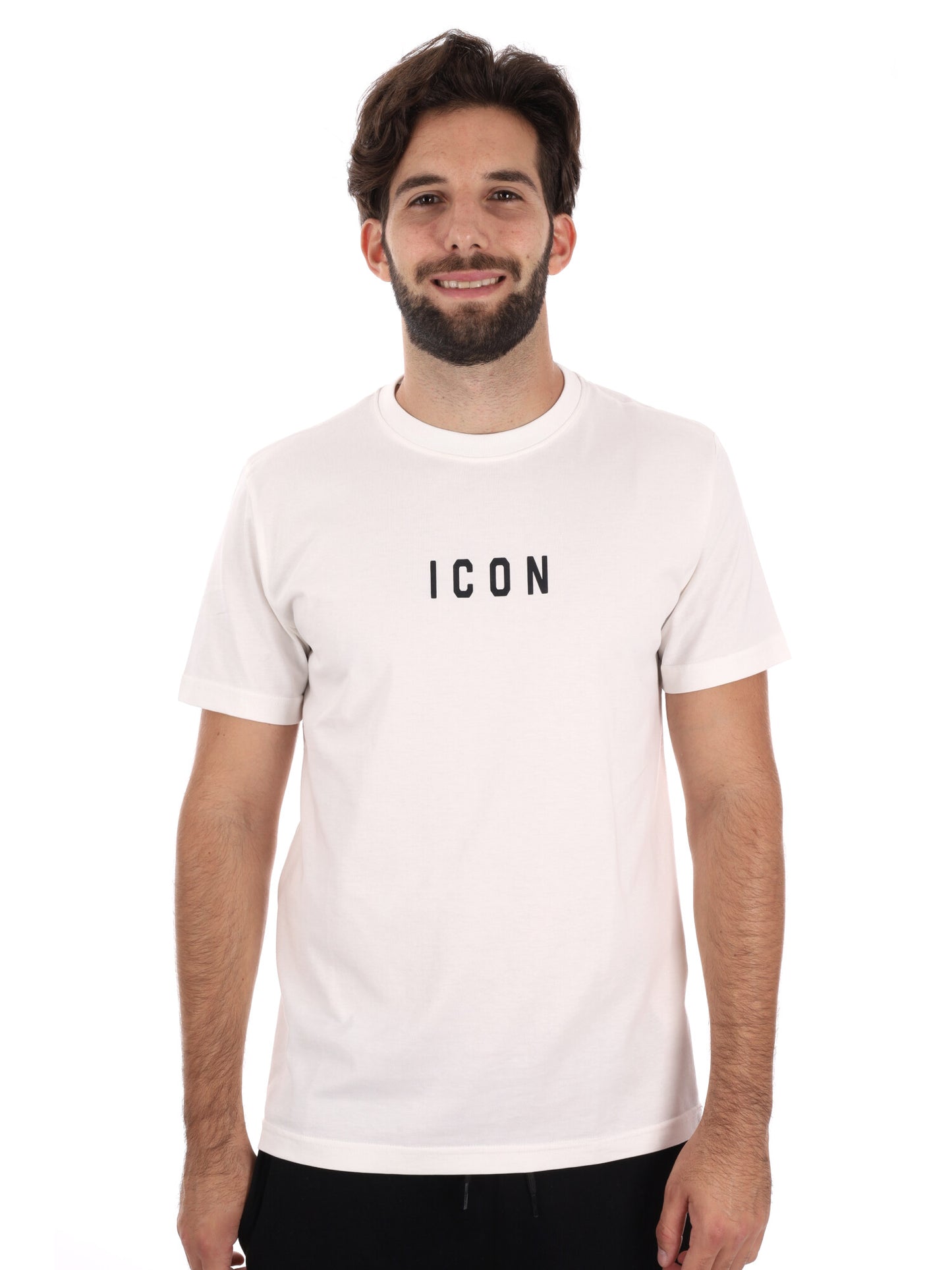 T-SHIRT ICON DA UOMO BIANCO NERO