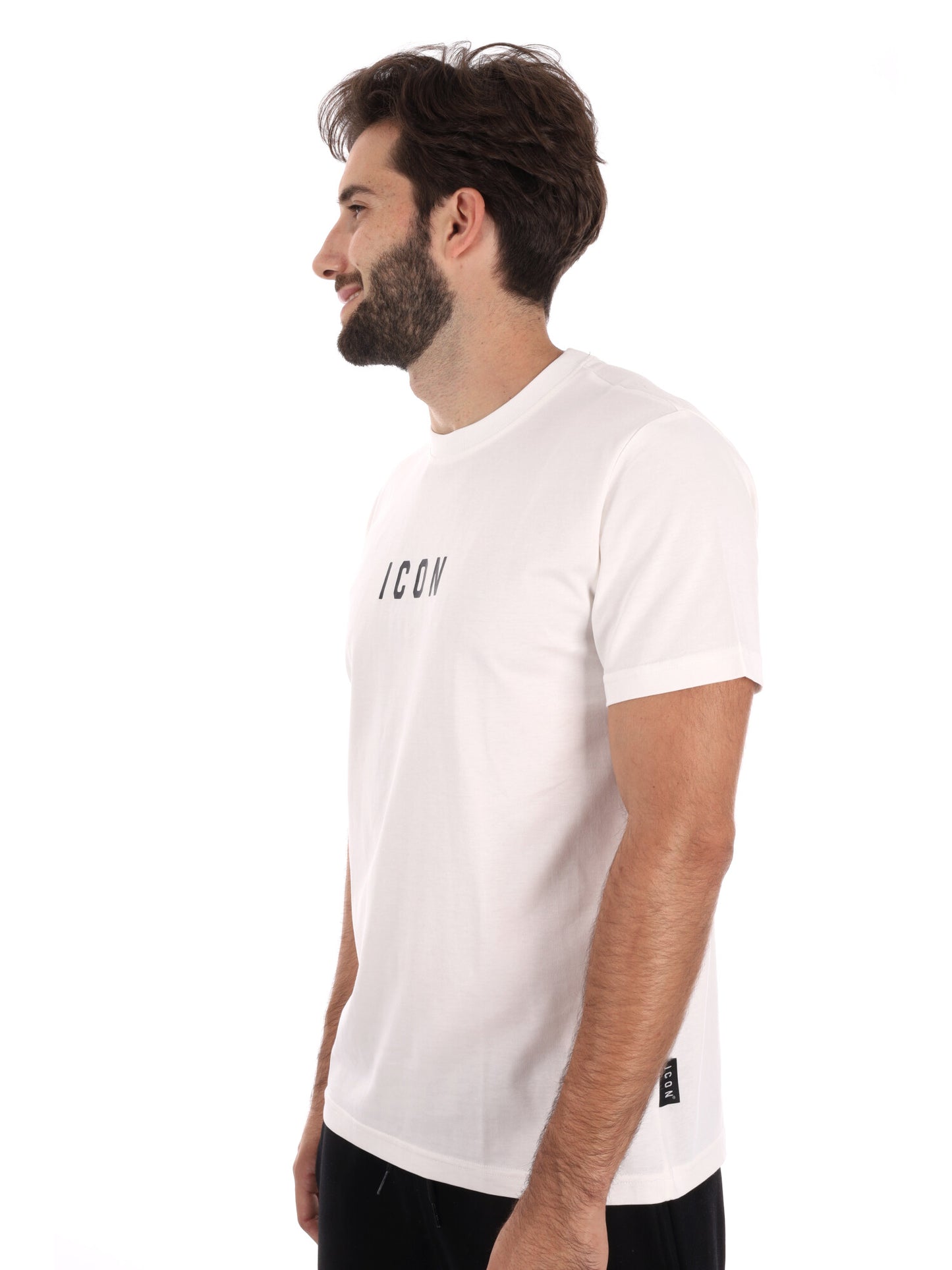 T-SHIRT ICON DA UOMO BIANCO NERO