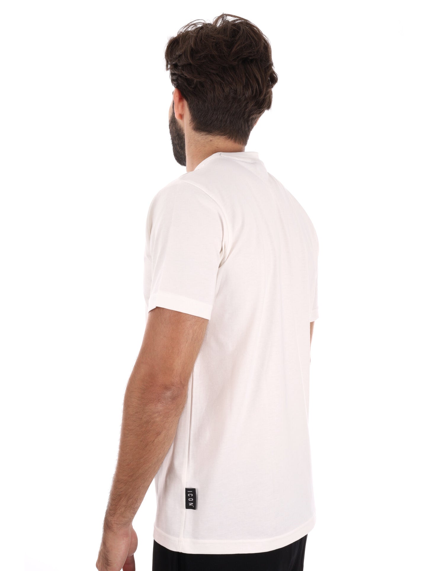 T-SHIRT ICON DA UOMO BIANCO NERO