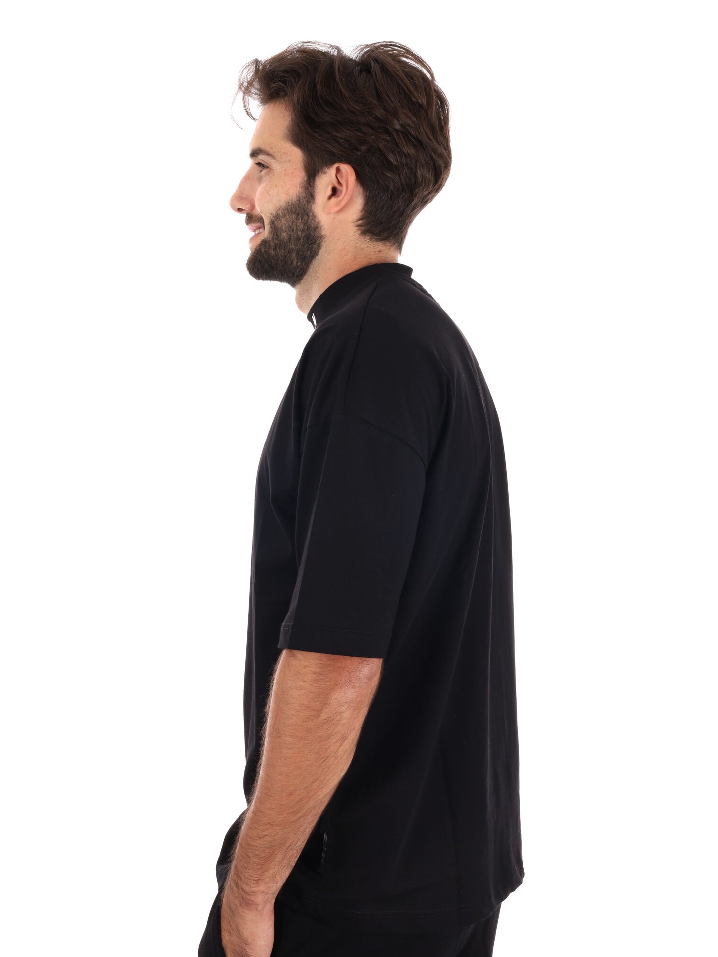 T-SHIRT CONCOLLETTO ICON DA UOMO NERO