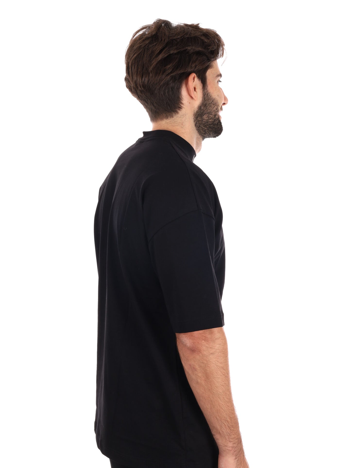 T-SHIRT CONCOLLETTO ICON DA UOMO NERO