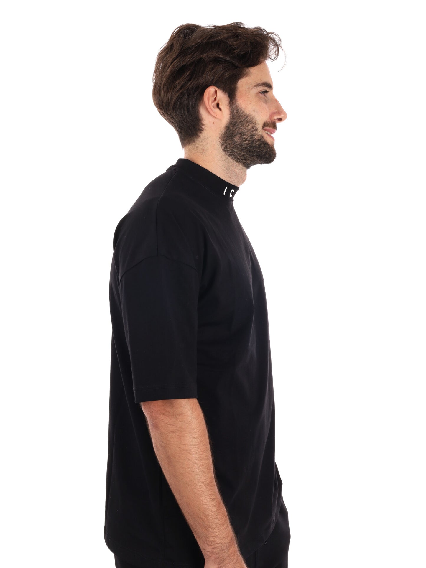 T-SHIRT CONCOLLETTO ICON DA UOMO NERO