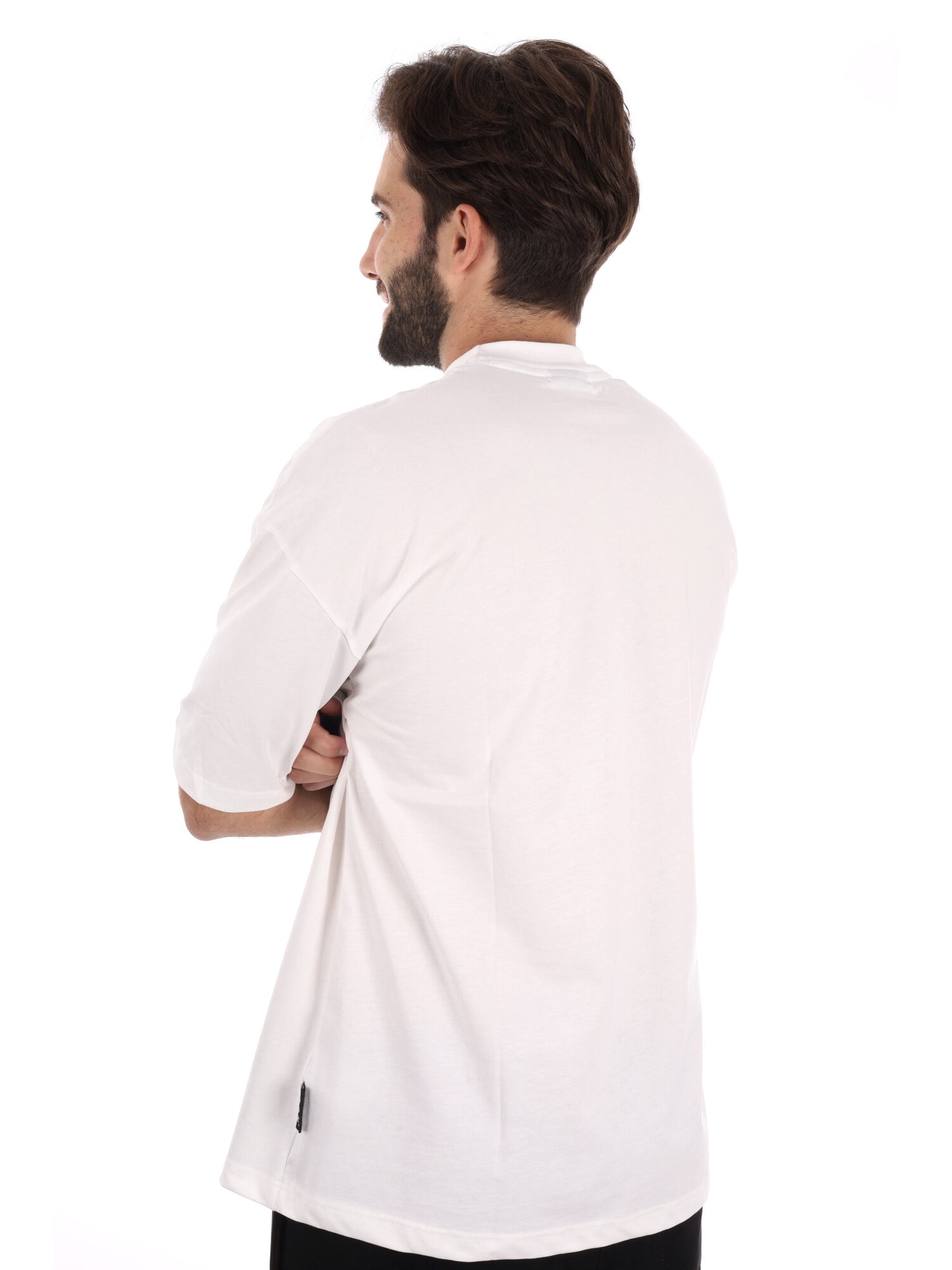 T-SHIRT CONCOLLETTO ICON DA UOMO BIANCO