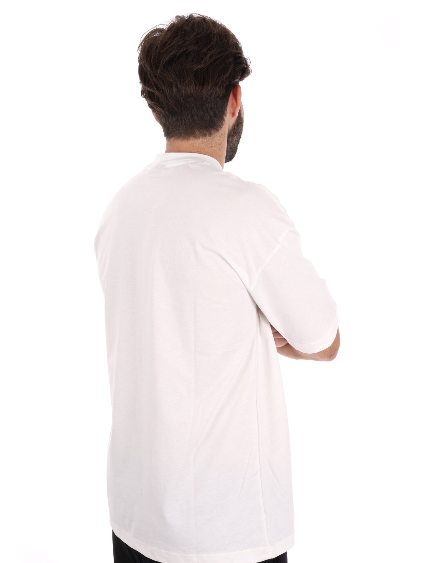 T-SHIRT CONCOLLETTO ICON DA UOMO BIANCO