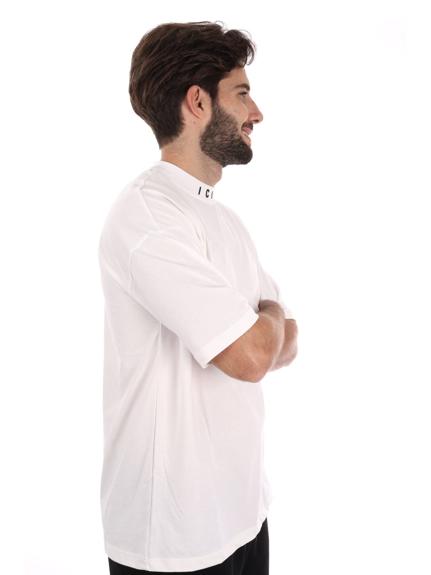 T-SHIRT CONCOLLETTO ICON DA UOMO BIANCO