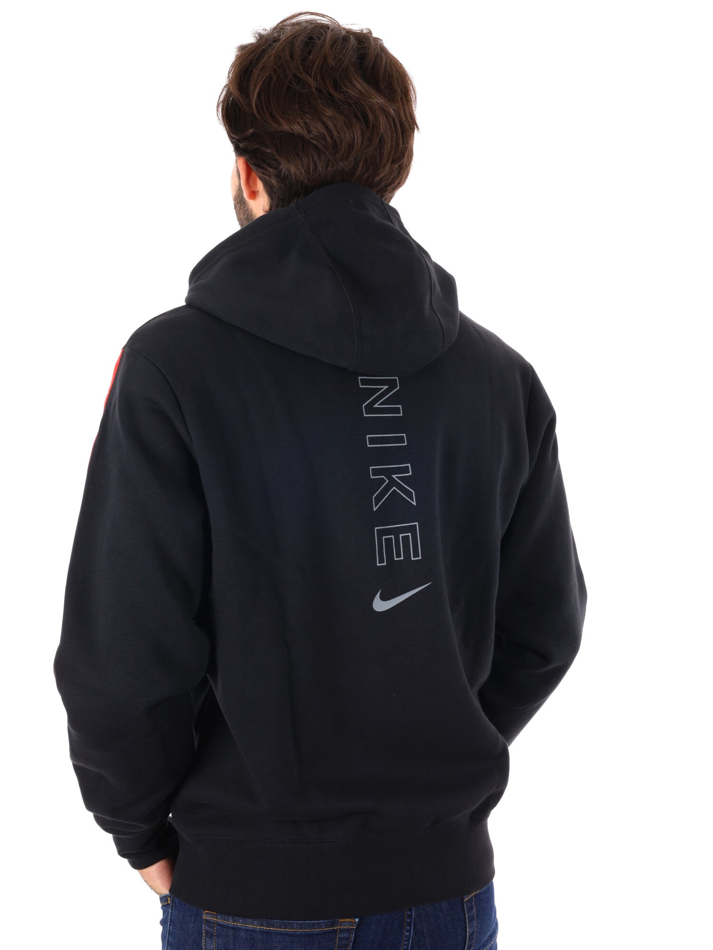 FELPA CON CAPPUCCIO NIKE DA UOMO NERO