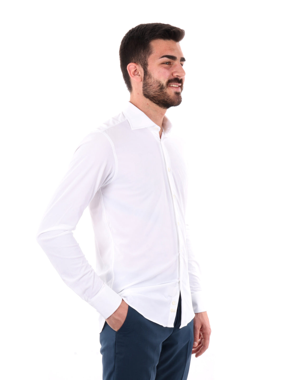 Fb camicia oxford pe da uomo bianco
