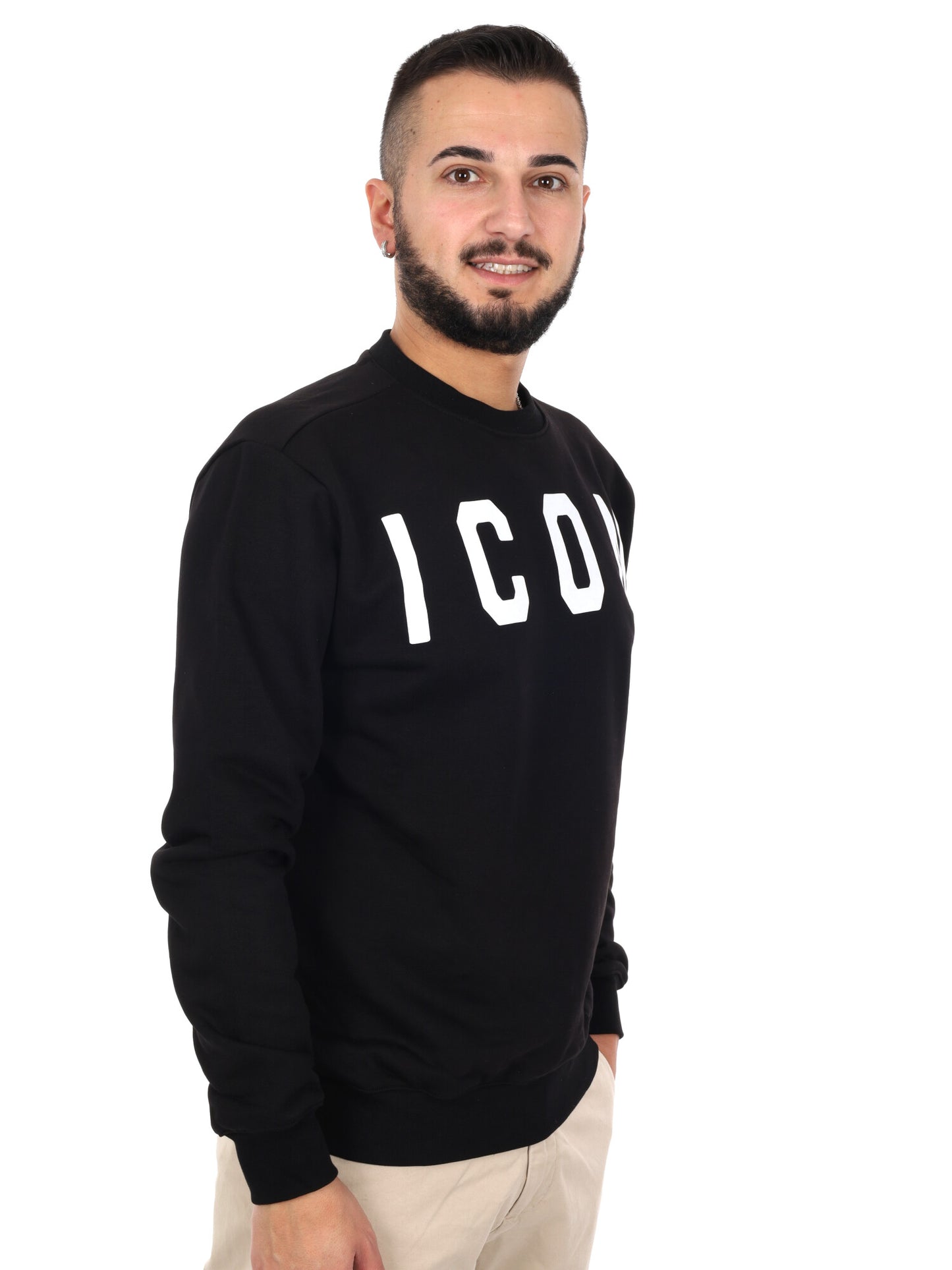 Felpa girocollo uomo Icon multicolore per primavera
