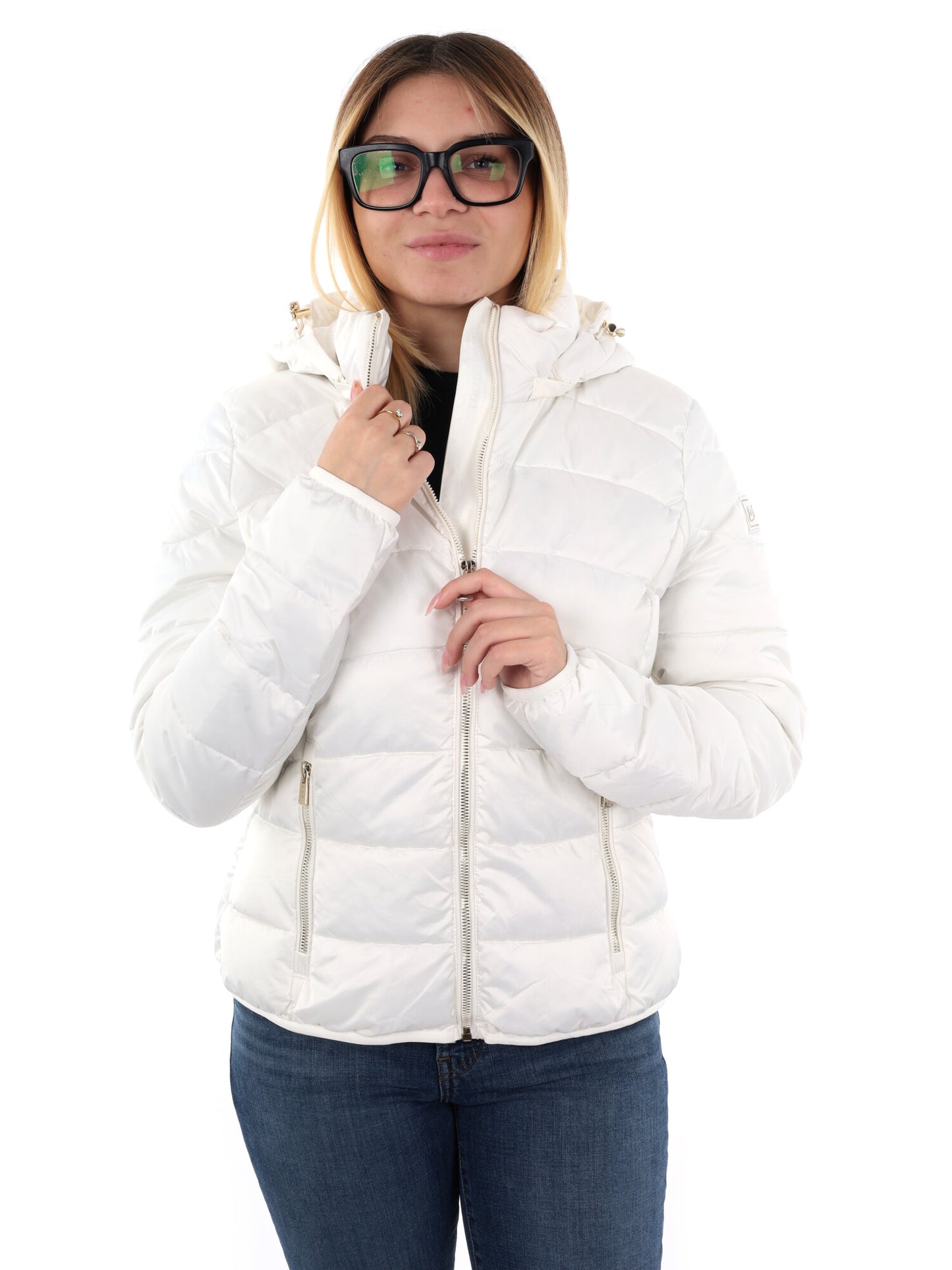 GIUBBINO CORTO TRAPUNTATO YES ZEE DA DONNA AVORIO