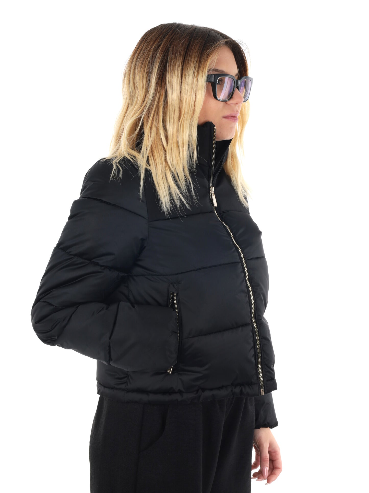 GIUBBINO CROP YES ZEE DA DONNA NERO