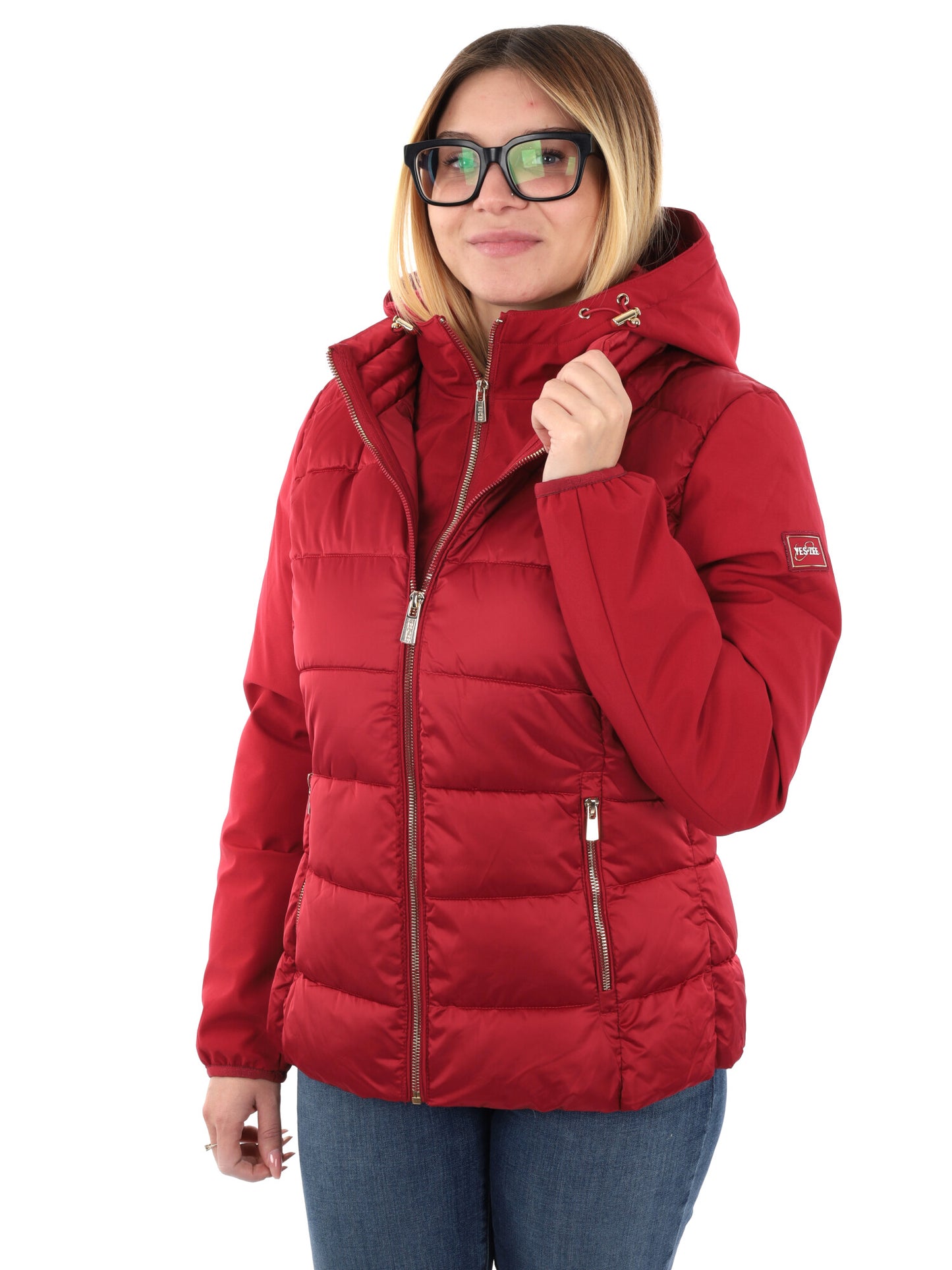 GIUBBINO CORTO YES ZEE DA DONNA ROSSO SCURO