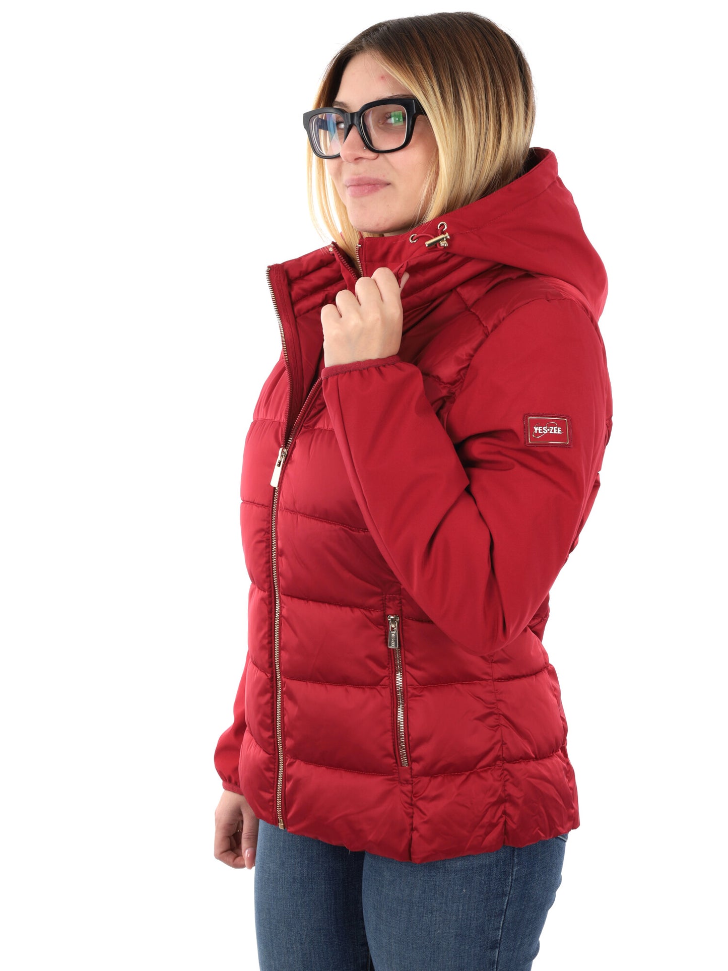 GIUBBINO CORTO YES ZEE DA DONNA ROSSO SCURO