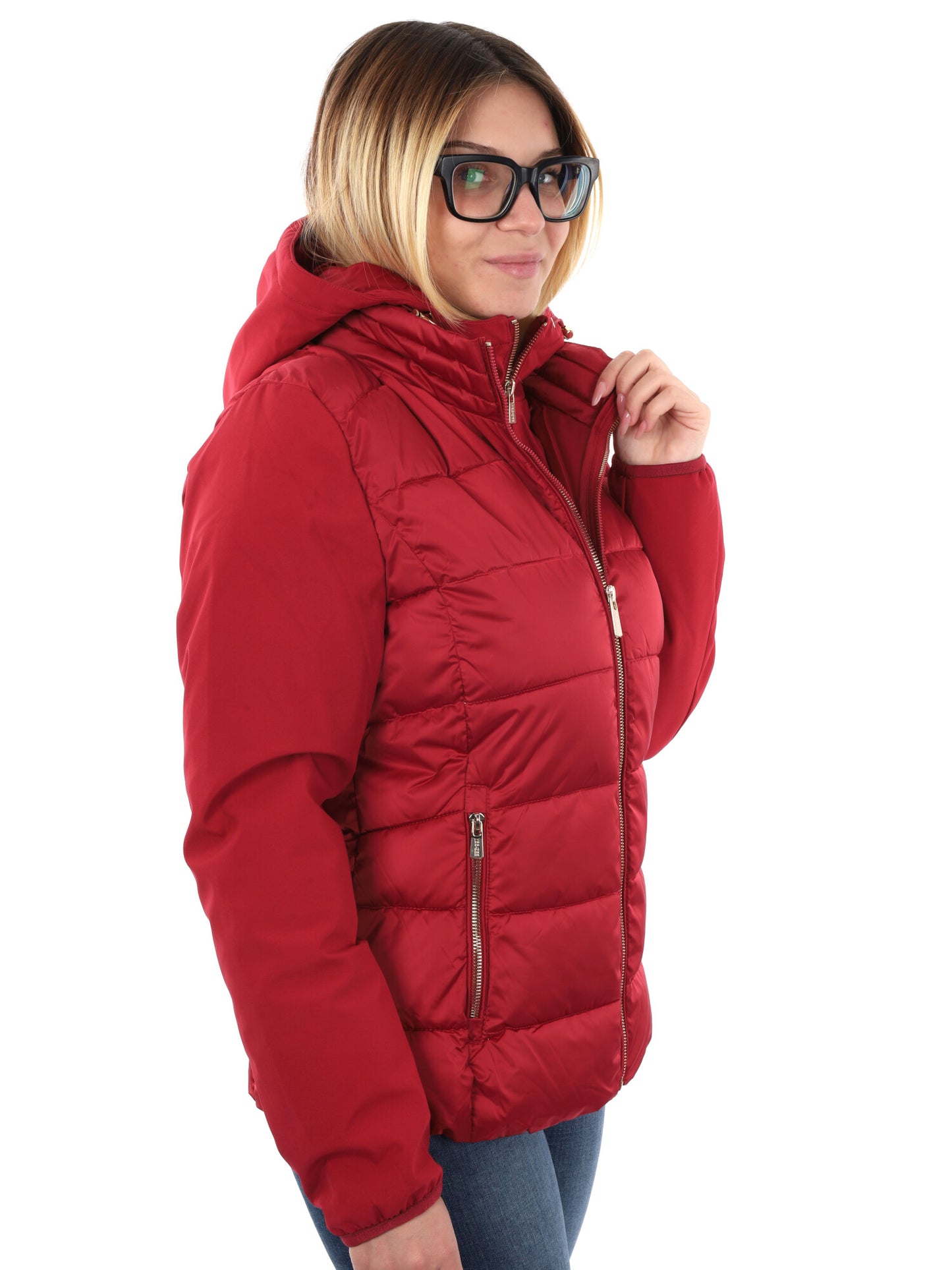GIUBBINO CORTO YES ZEE DA DONNA ROSSO SCURO