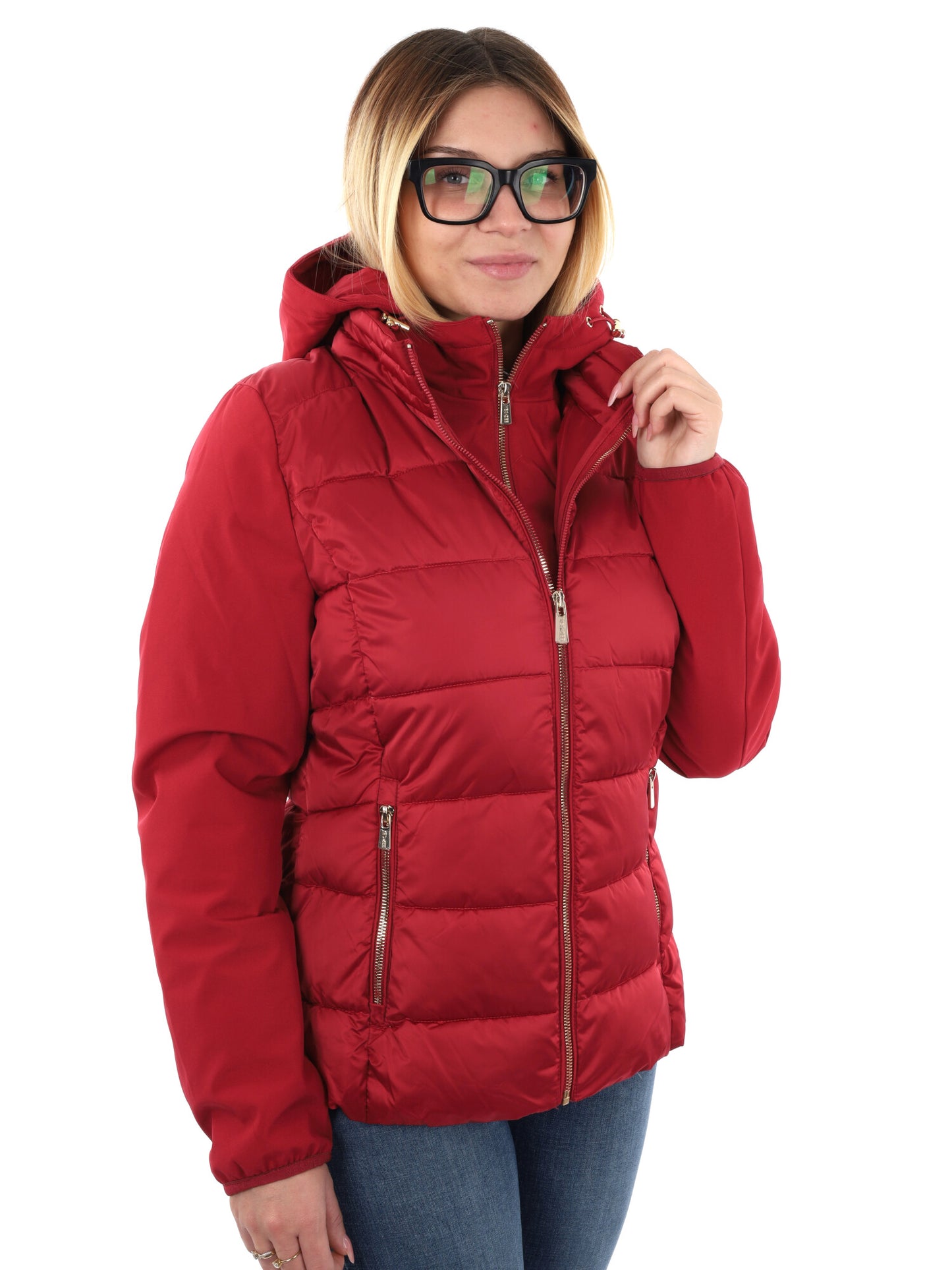 GIUBBINO CORTO YES ZEE DA DONNA ROSSO SCURO