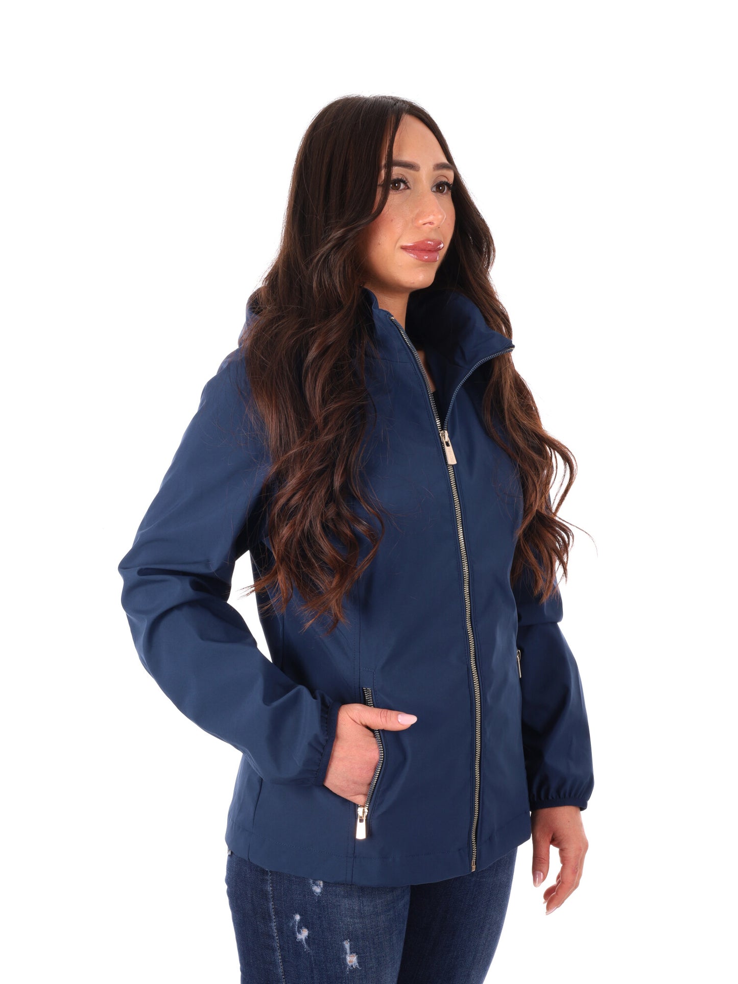 Yes-Zee giubbotto donna blu per primavera-estate